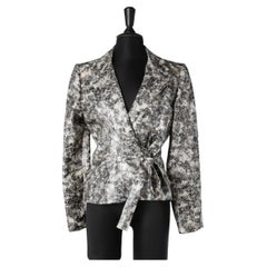 Dinner jacket in printed lamé with bow André Laug 