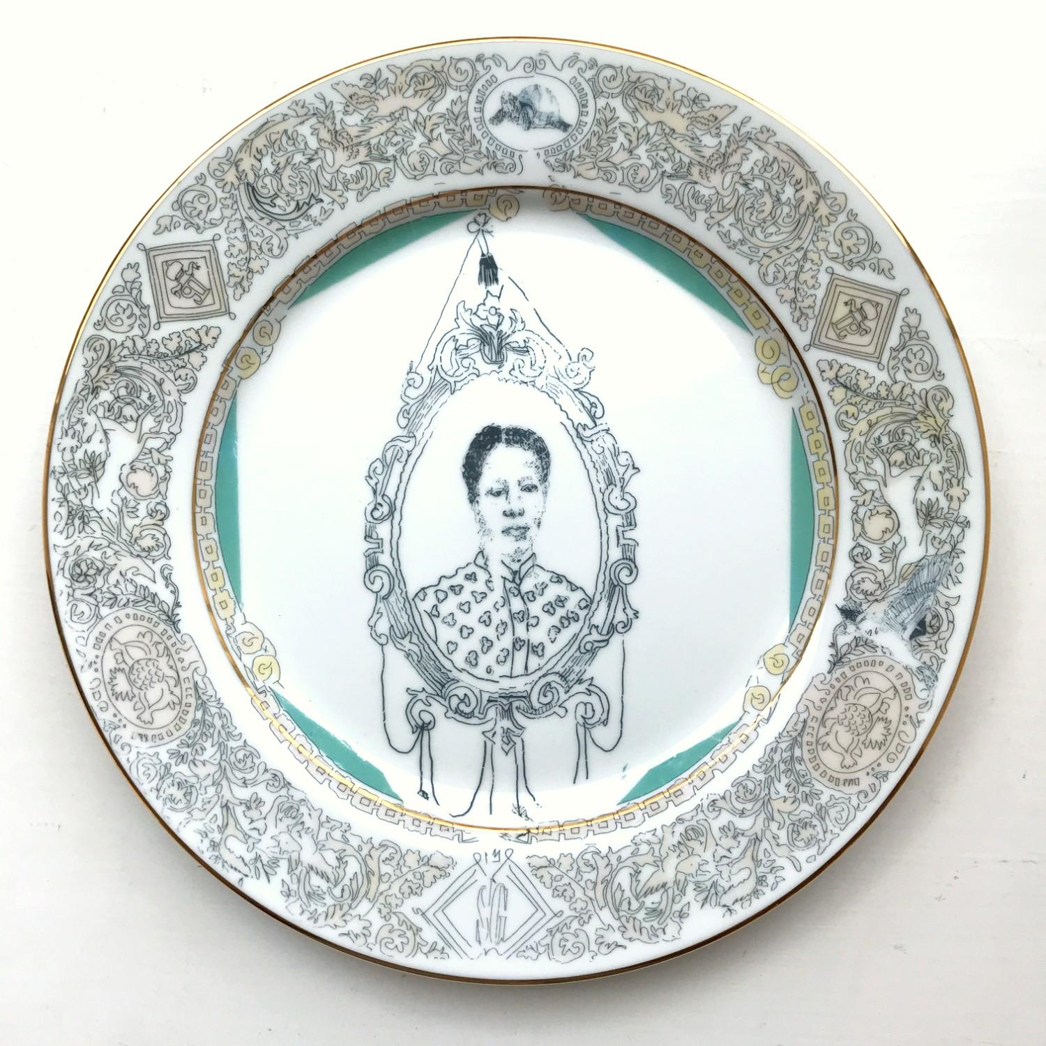 Porcelain Dinner Plate by Roberto Lugo In New Condition In Philadelphia, PA