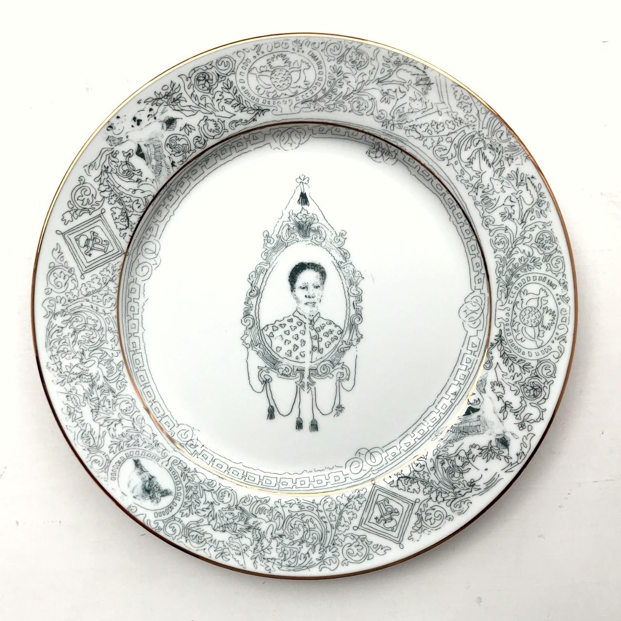 Contemporary Porcelain Dinner Plate by Roberto Lugo