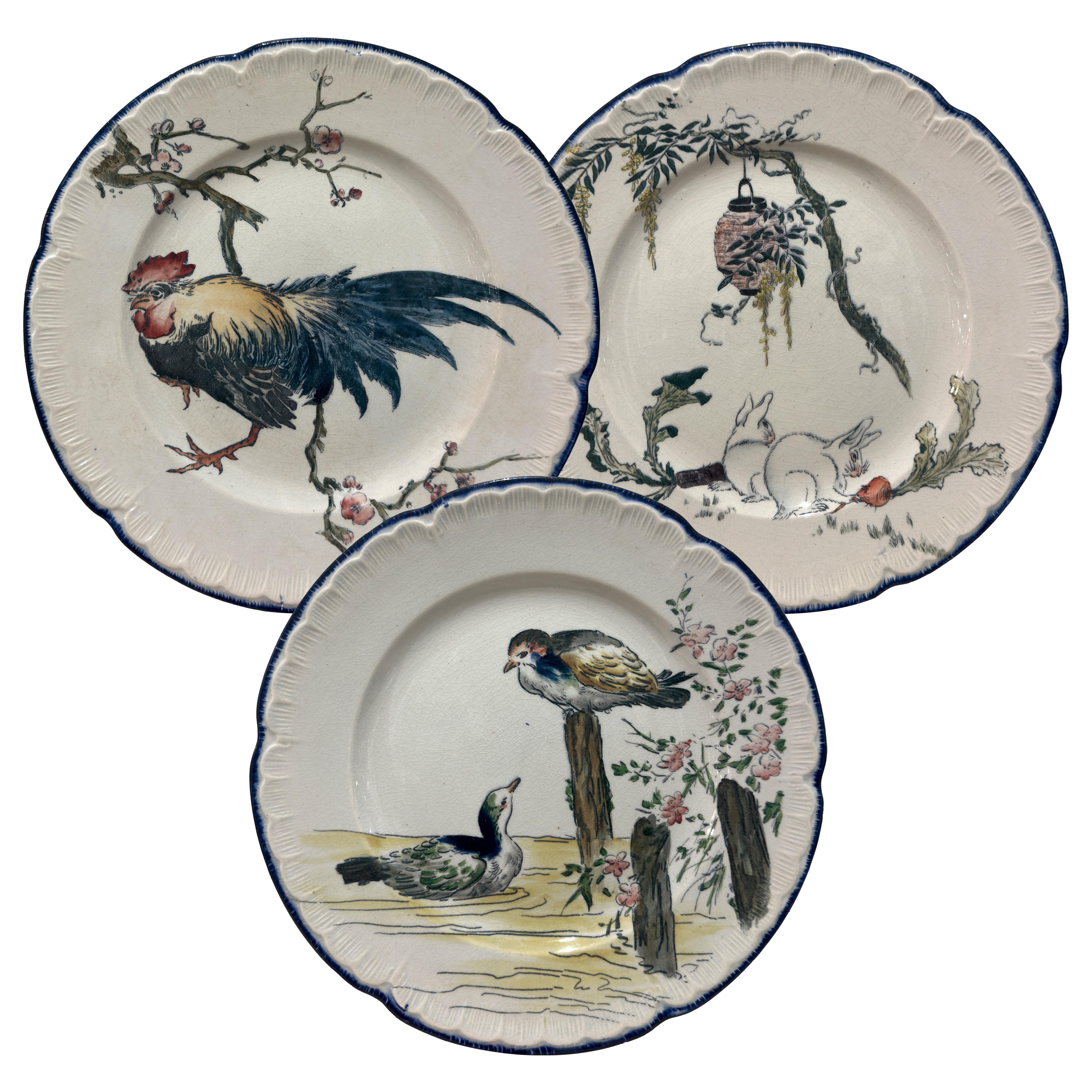 Français Assiette de table pour L'Escalier de Cristal, 19e « Grands Oiseaux » en vente
