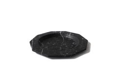 Handmade Dinner Plate in Satin Black Marquina Marble
