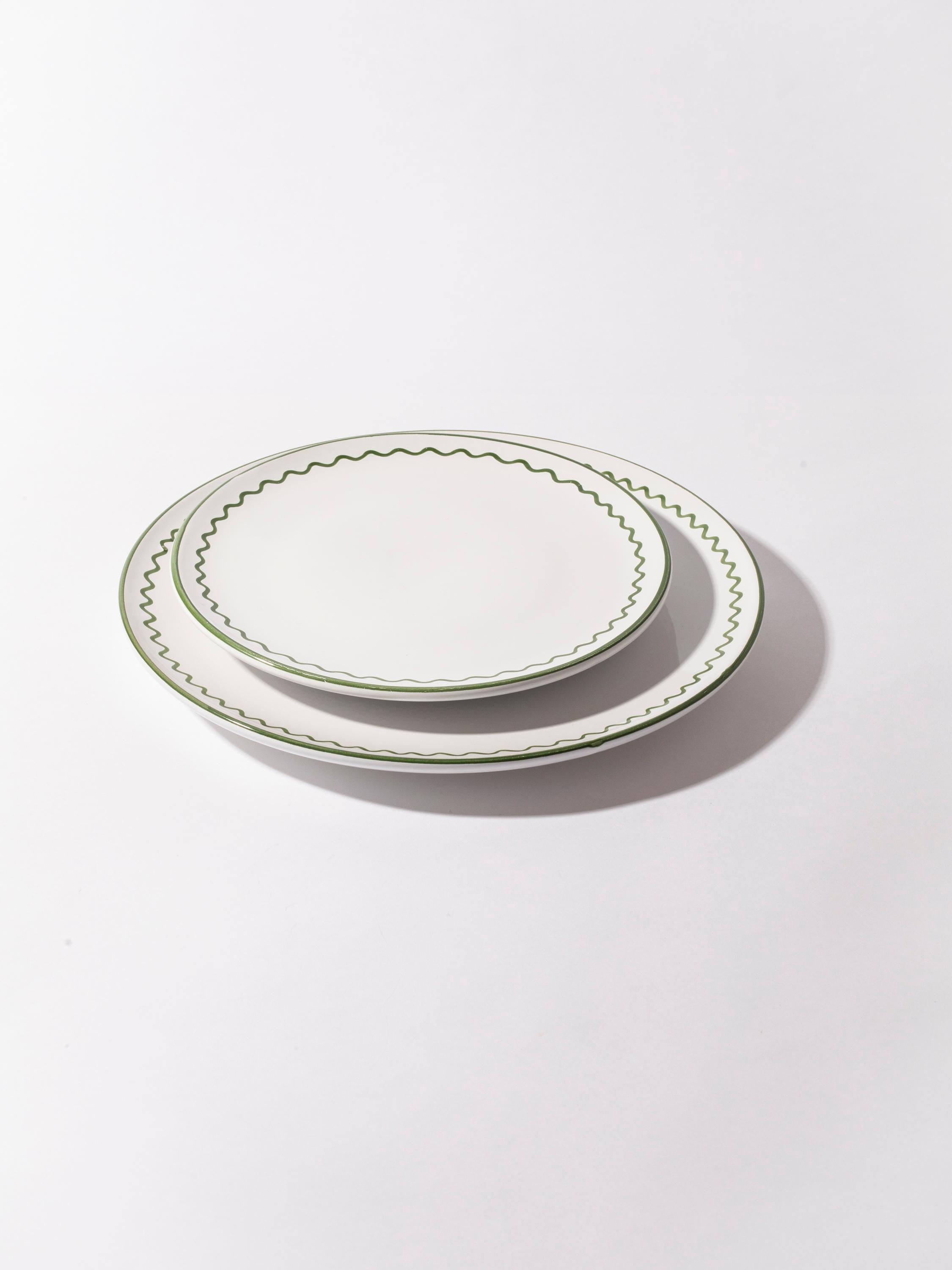 olive green plates