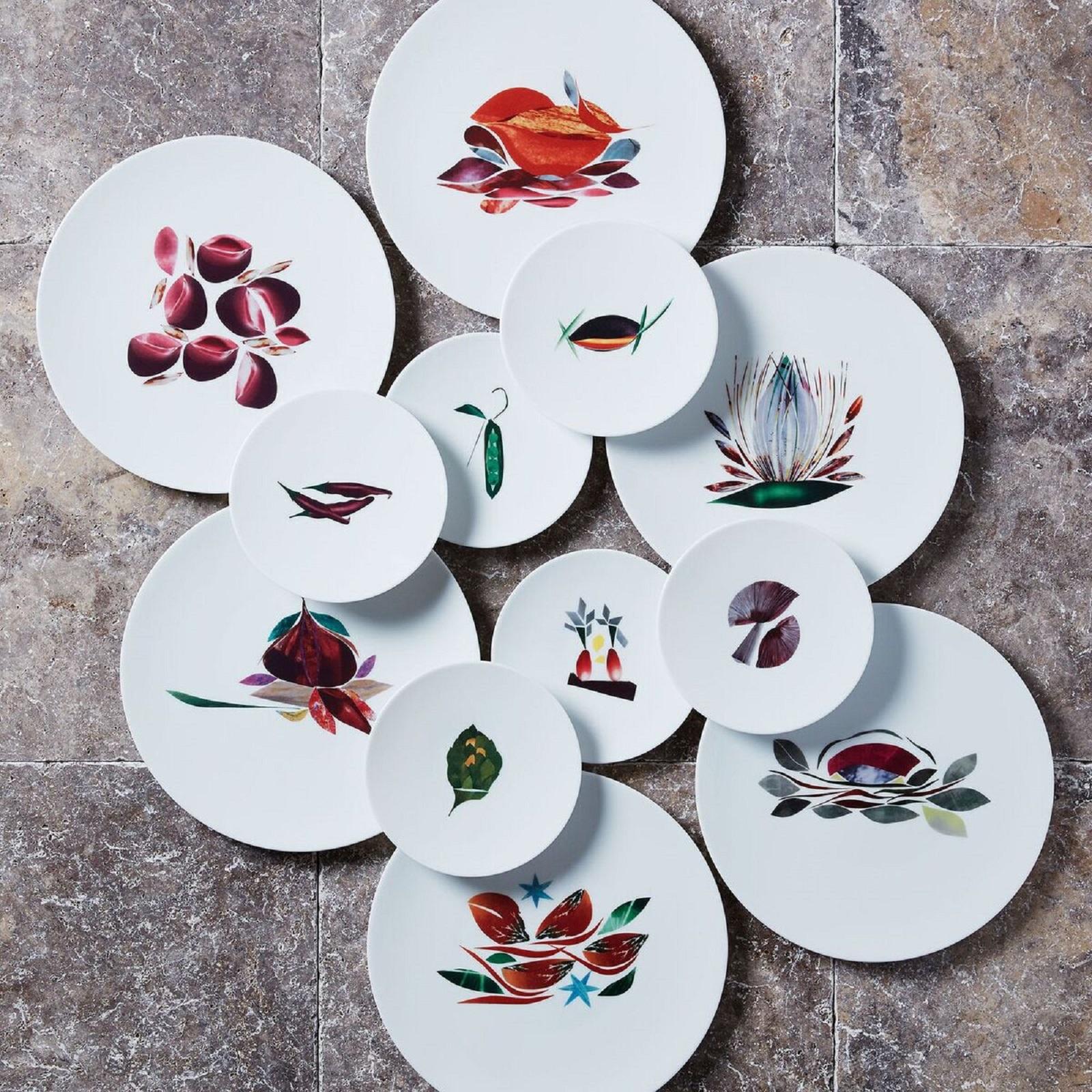 Dinner Porcelain Plate by the French Chef Alain Passard Model 