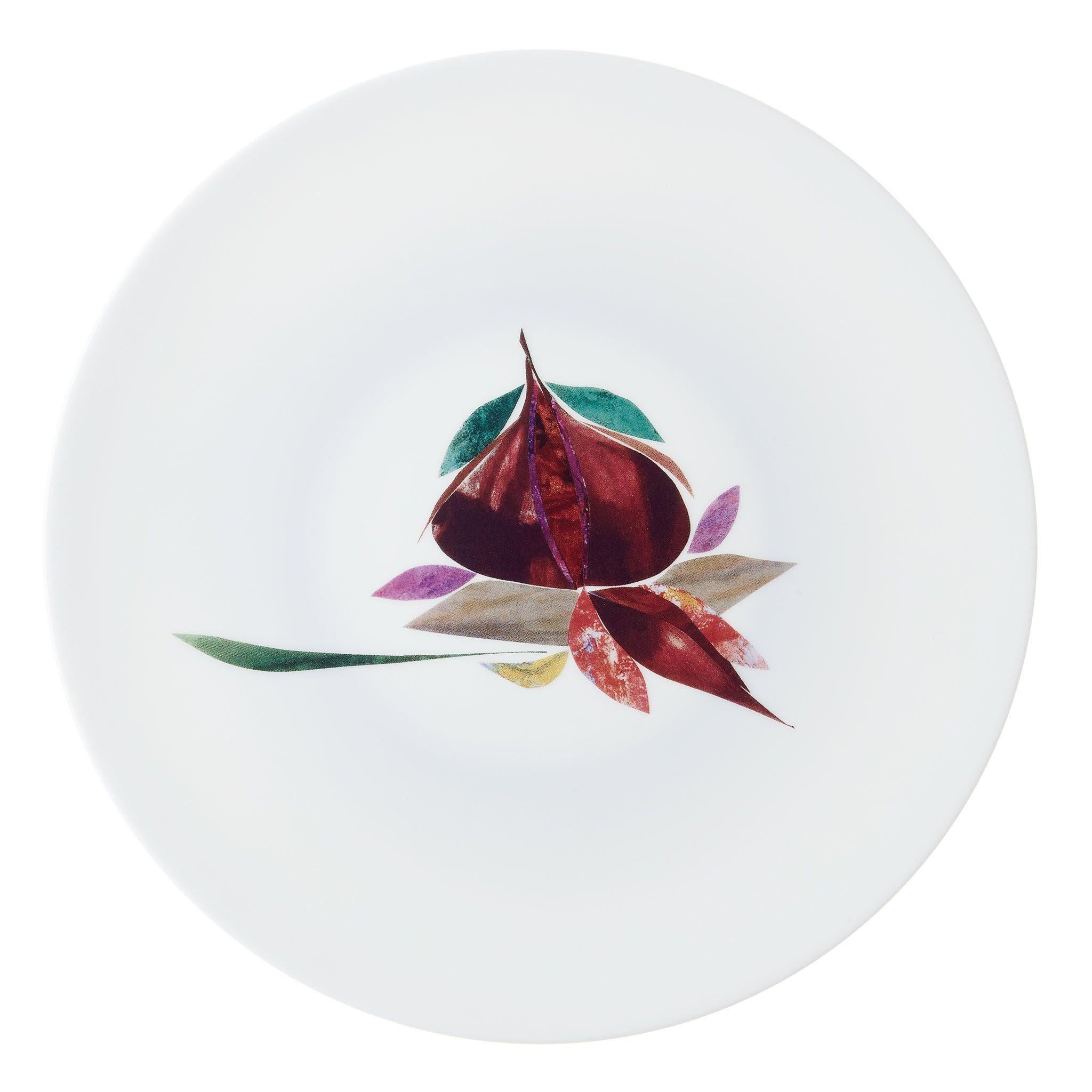 Dinner Porcelain Plate by the French Chef Alain Passard Model " Fig"