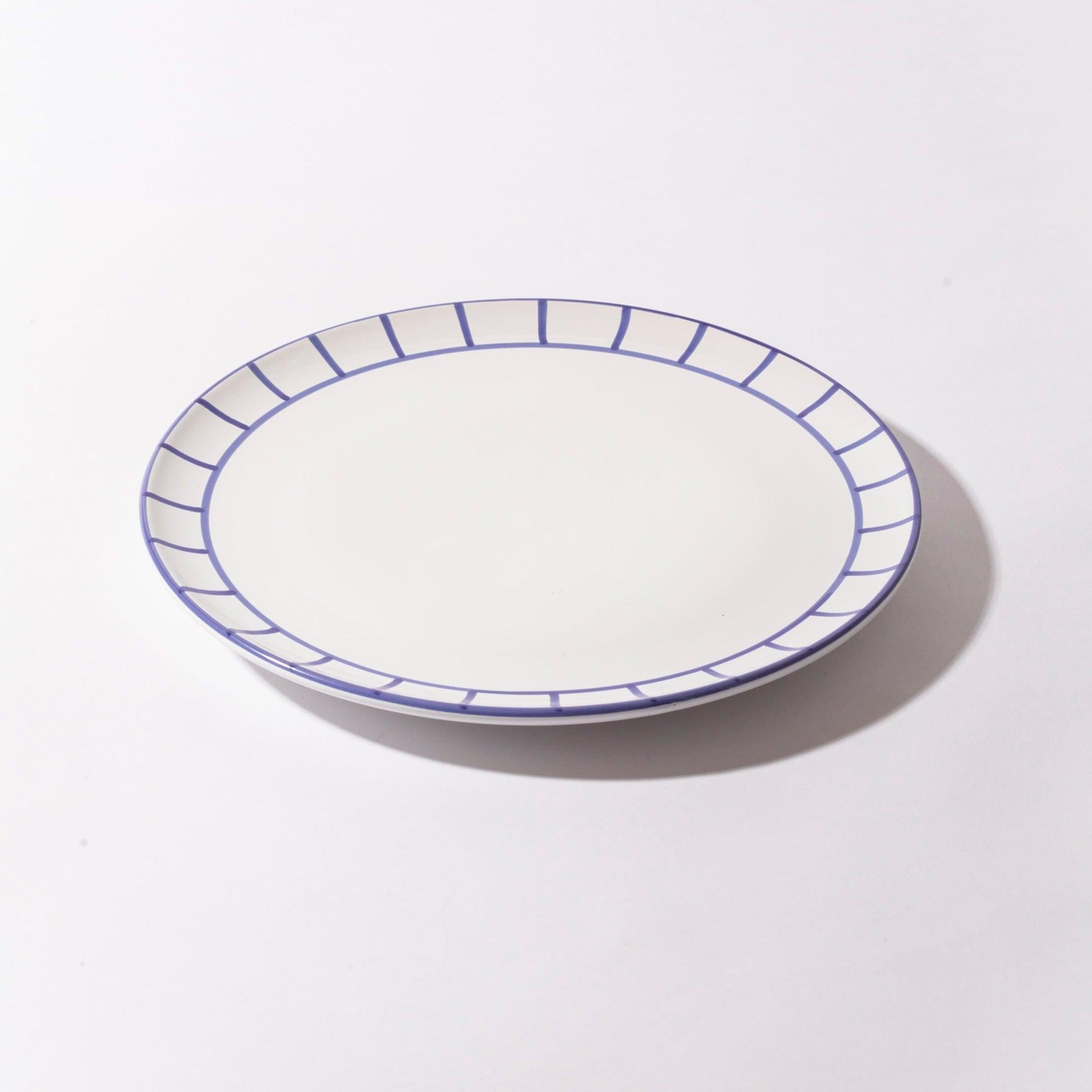 Contemporary Dinner Plate, Royal Blue Fence Jore Copenhagen For Sale