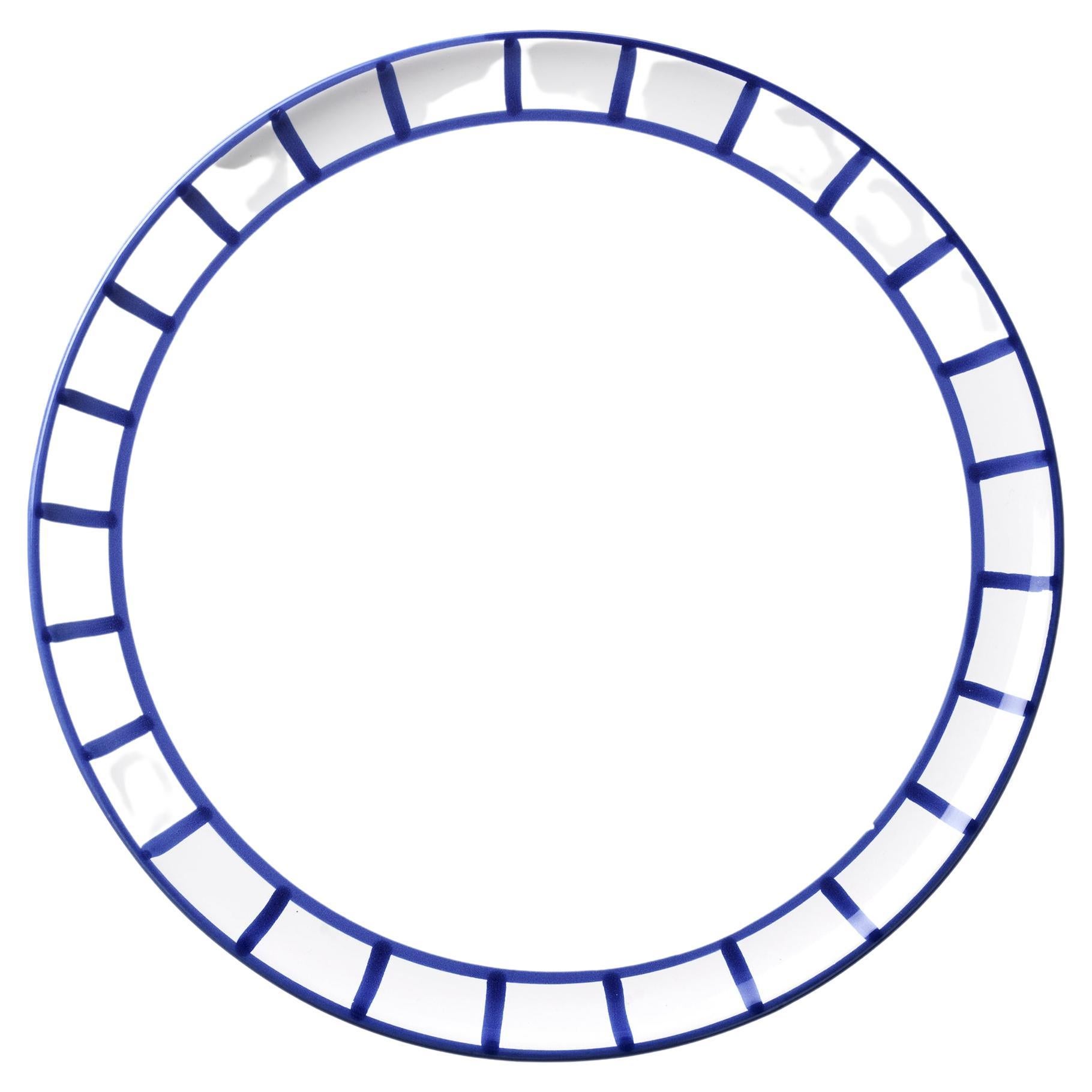 Dinner Plate, Royal Blue Fence Jore Copenhagen For Sale