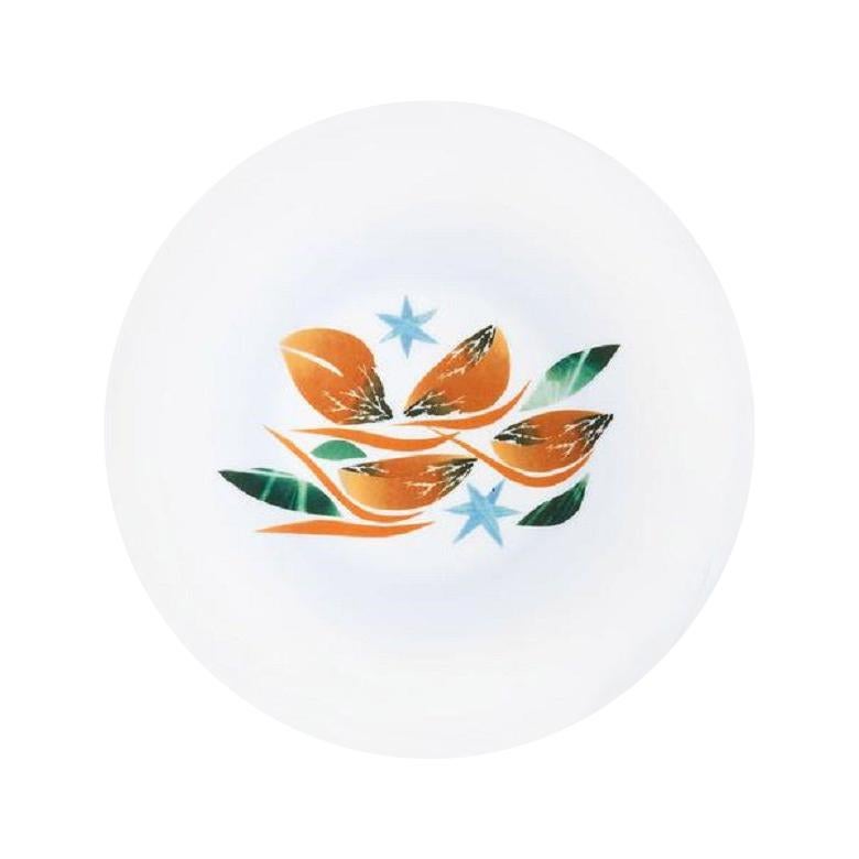 Dinner Porcelain Plate by the French Chef Alain Passard Model " Apricots"