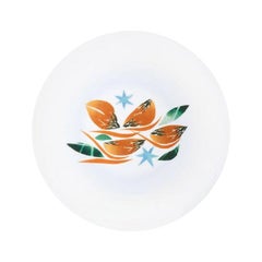 Assiette en porcelaine du chef français Alain Passard Modèle " Abricots"