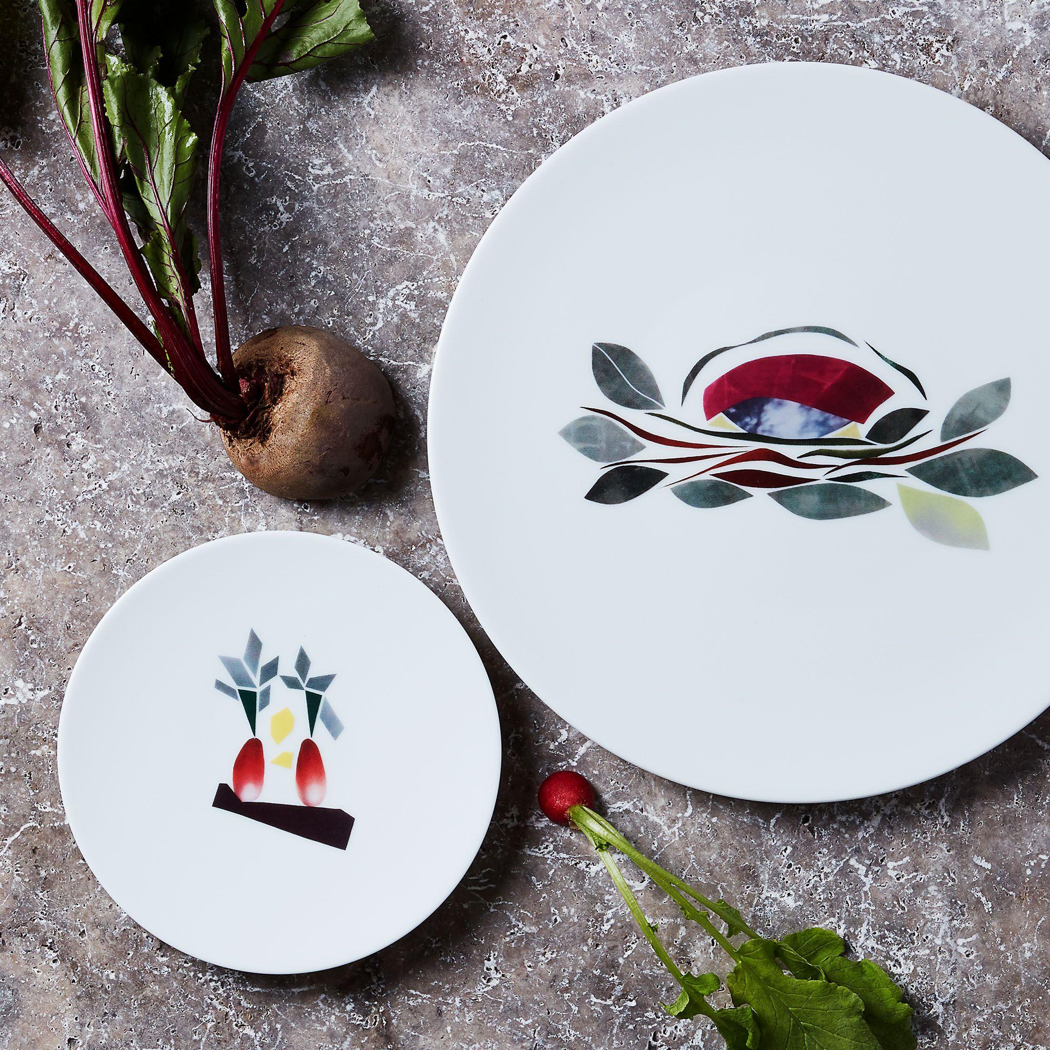 Dinner Porcelain Plate by the French Chef Alain Passard Model 