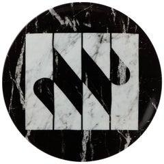 Dinner Porcelain Plate Collection Rue de Paradis Model "Black Square"