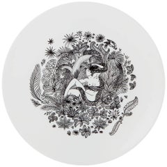 Dinner Porcelain Plate without gold Collection Rue de Paradis Model  Eden Garden