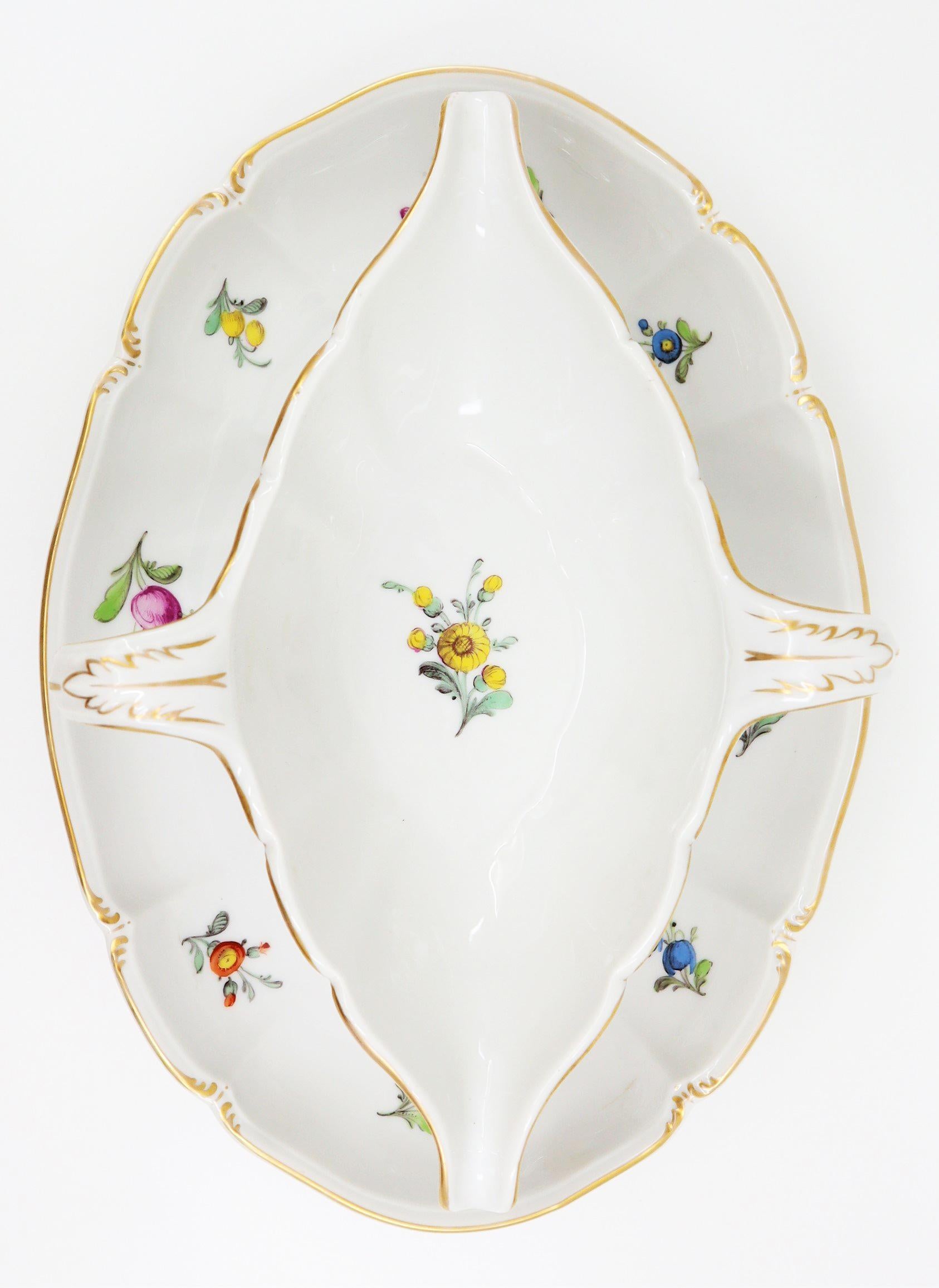 Dinner Service, 19th Century Porcelain, German, Hand Painted with Flowers Décor 8