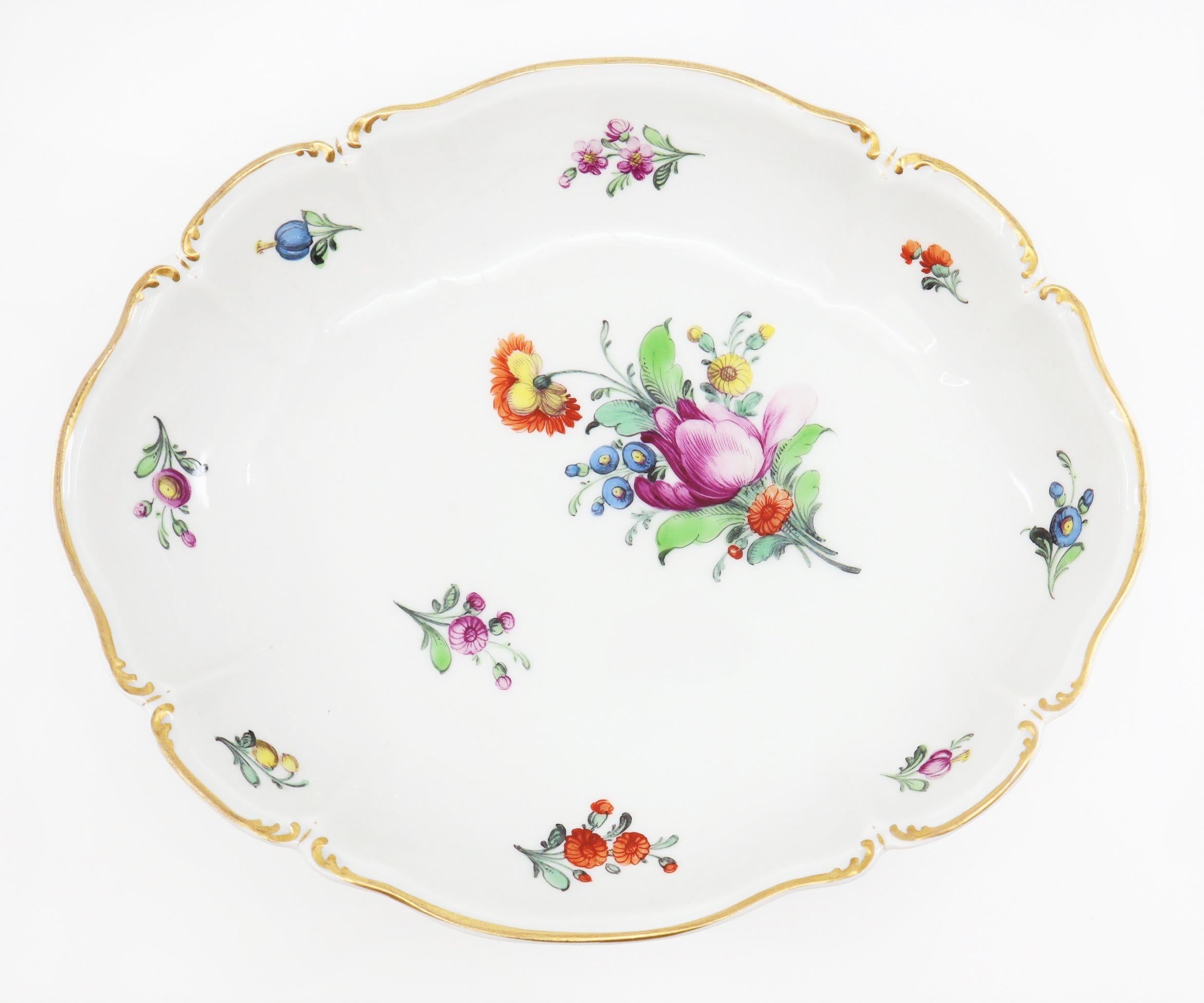 Dinner Service, 19th Century Porcelain, German, Hand Painted with Flowers Décor 4