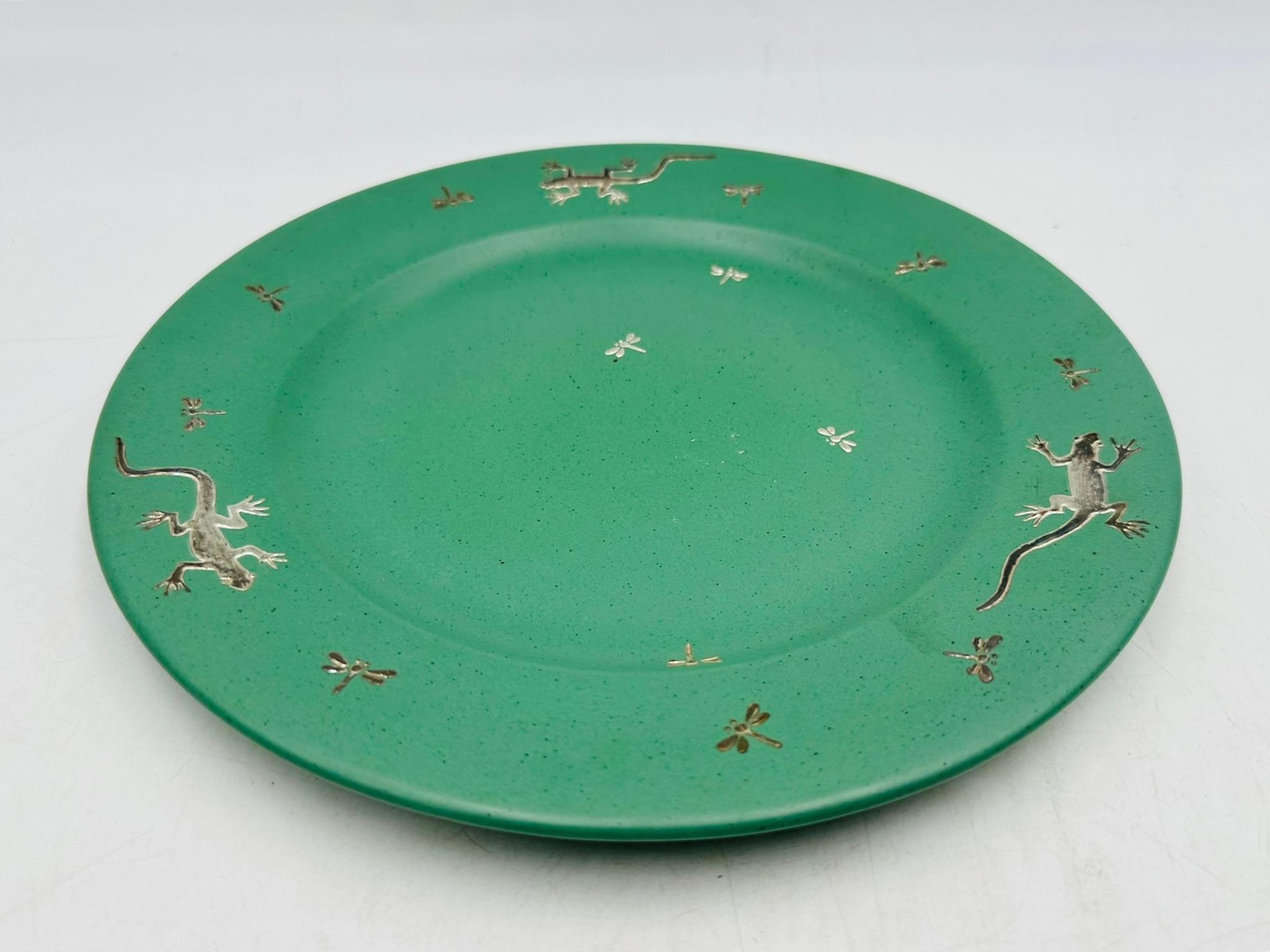 Dinner Service for 8 (40 Pieces) in Porcelain & Pure Silver by Emilia Castillo For Sale 11