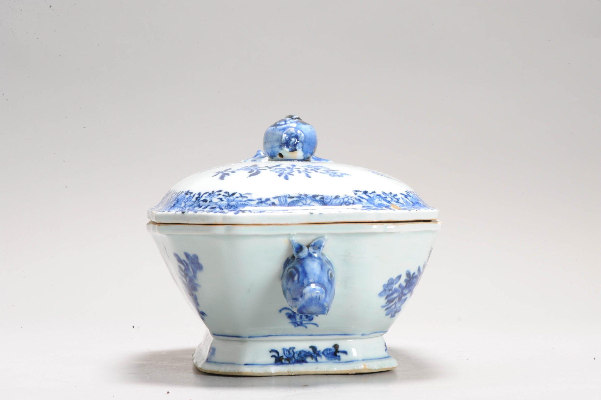 DINNER set de porcelaine chinoise ancienne de la période Kangxi/Yongzheng 18C, bleu et blanc en vente 5