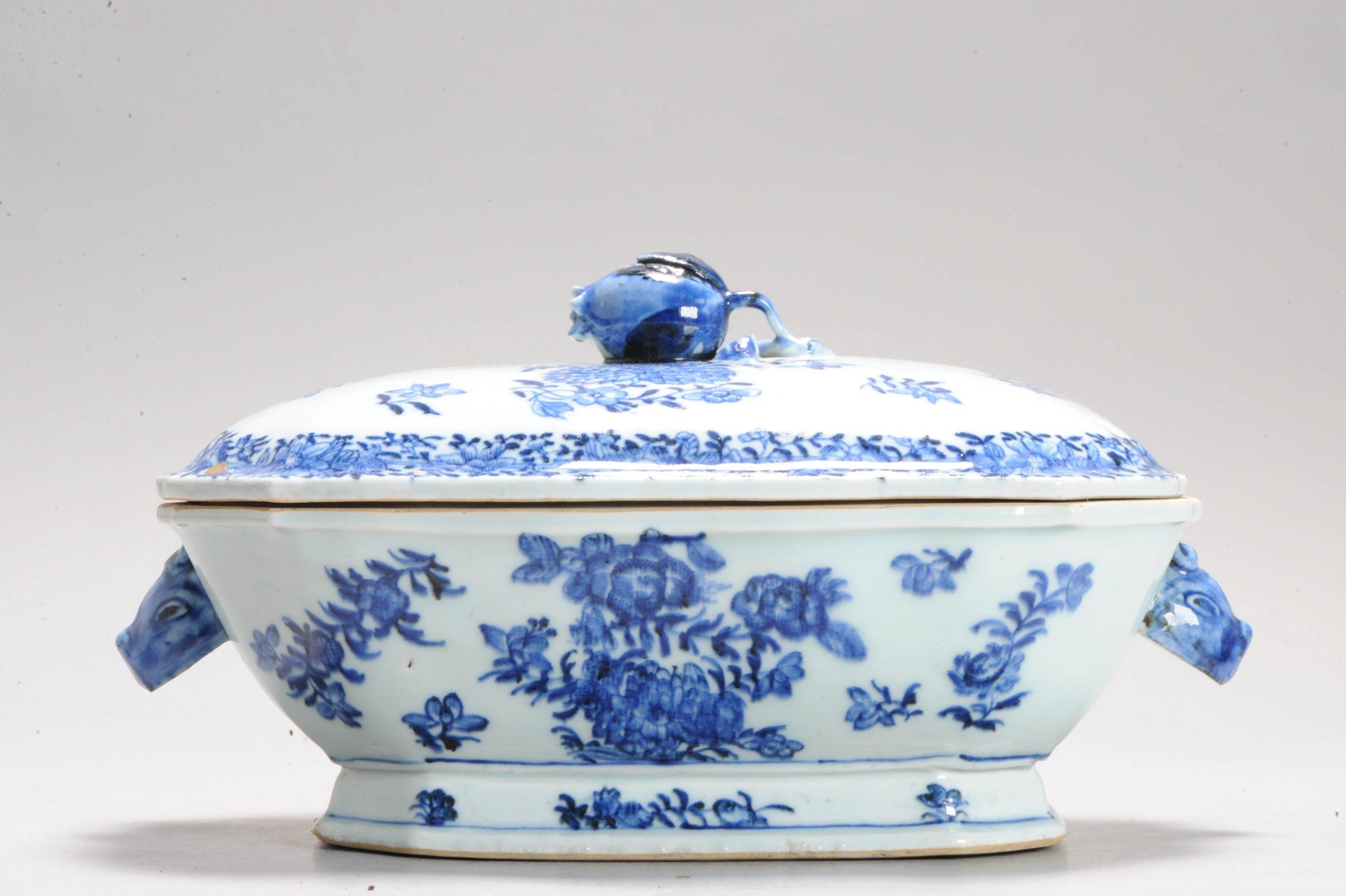 DINNER set de porcelaine chinoise ancienne de la période Kangxi/Yongzheng 18C, bleu et blanc en vente 2