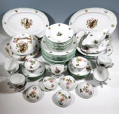 Dinner Set For 12 Persons 'Classic Hunter Trophies' Herend Hungary, 20th Century