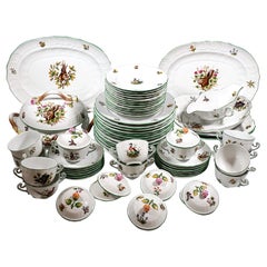 Retro Dinner Set For 12 Persons 'Classic Hunter Trophies' Herend Hungary, 20th Century