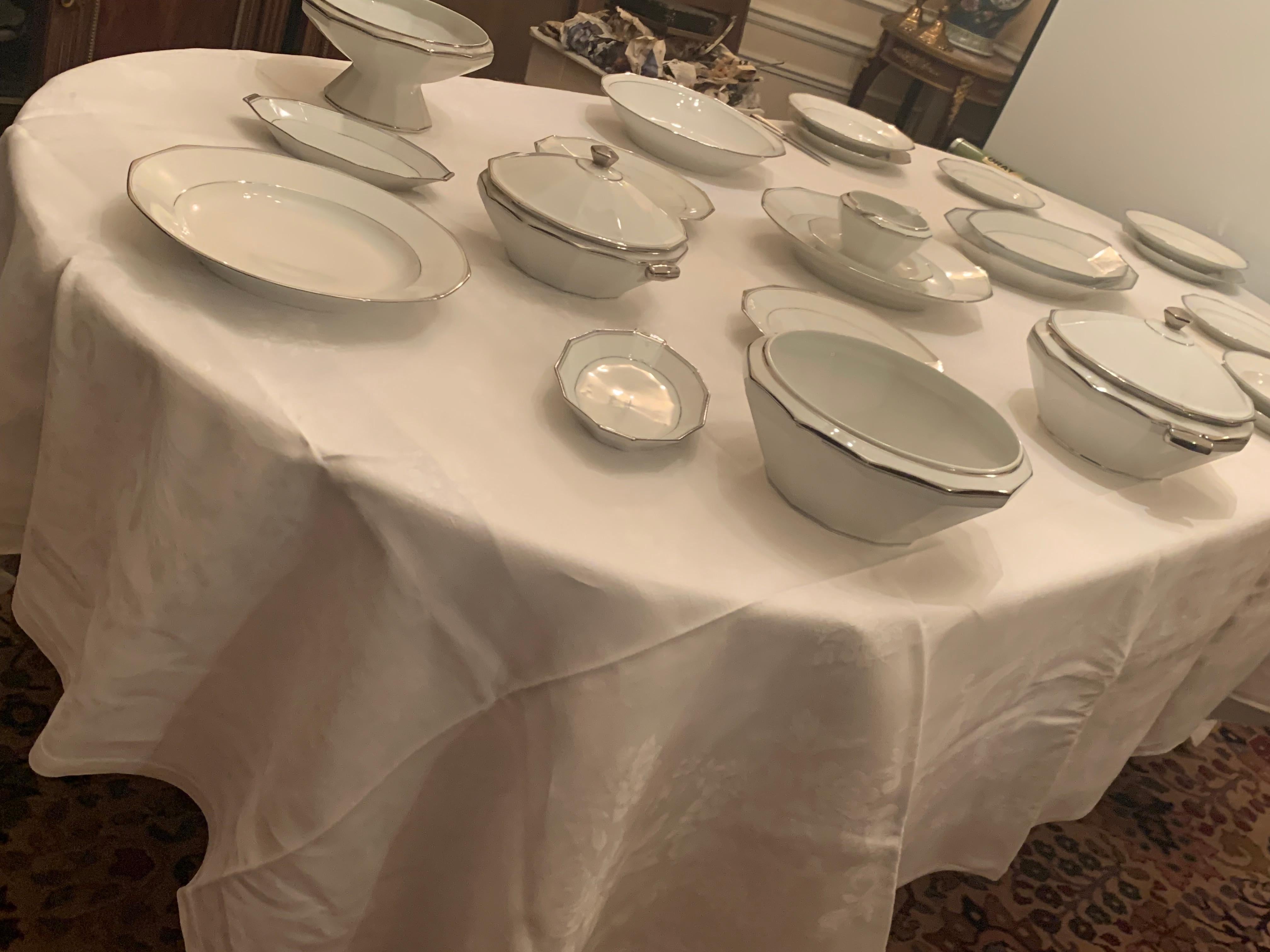 Mid-Century Modern Dinner set porcelain limoges modern style For Sale