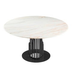 Dinner Table Bara in Lacquered Metal 120Ø with VAT