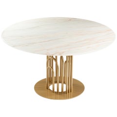 Dinner Table Bara in Lacquered Metal 120Ø