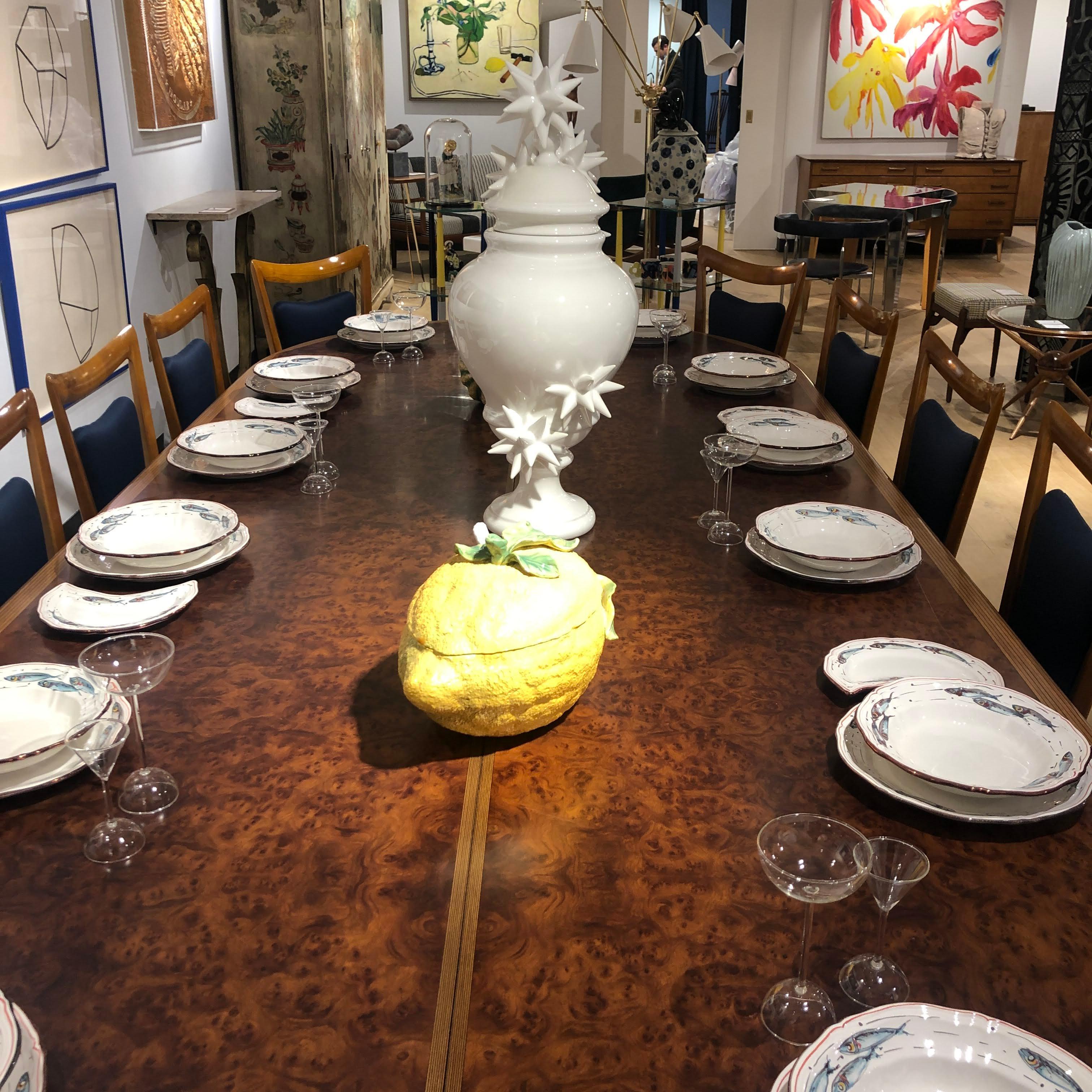 Set da pranzo per 6 persone  (12 pezzi) di Bottega Vignoli Maiolica italiana dipinta a mano in vendita 8