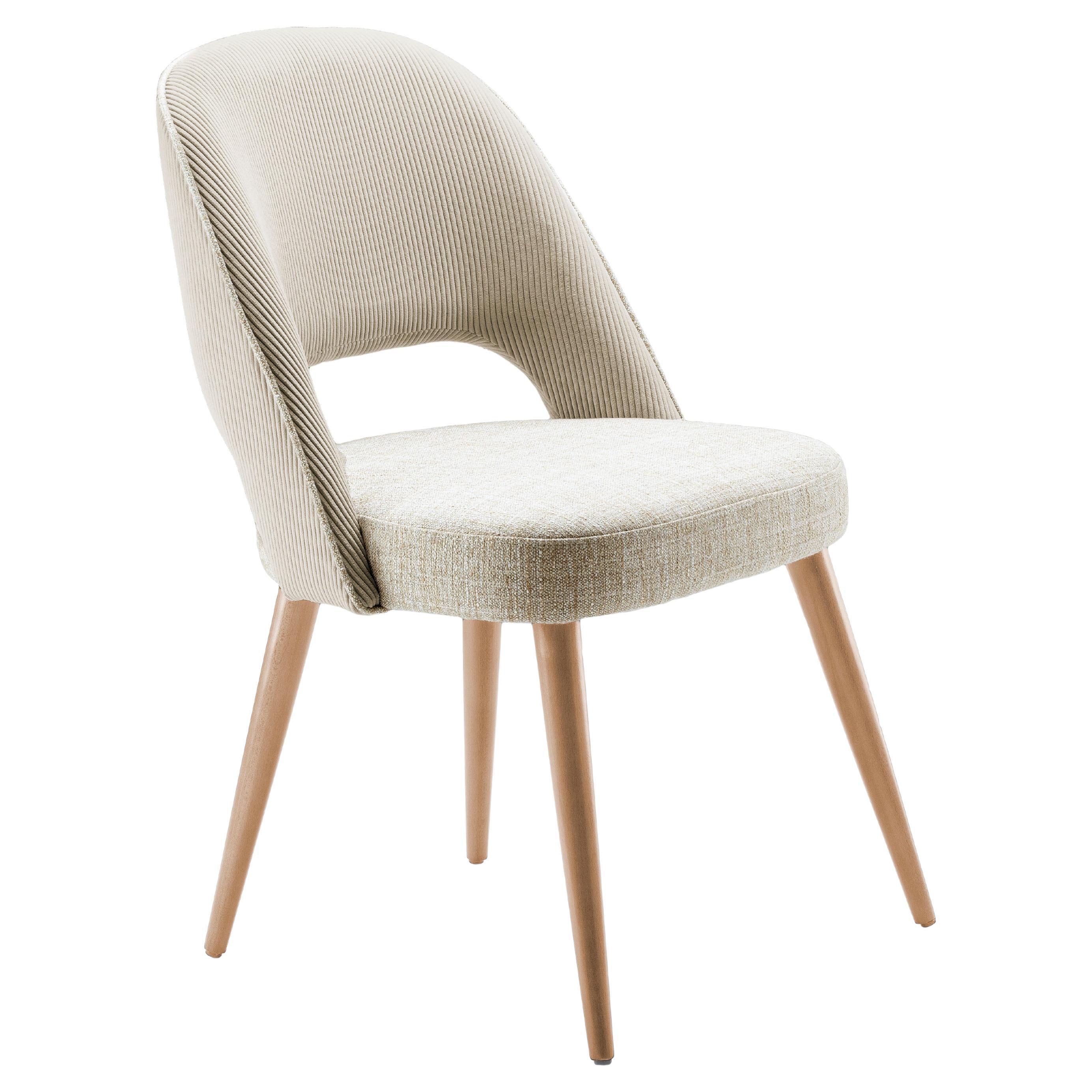 Dinning Chair Ava Brass Fittings natural Seat and Textured Blue Backrest