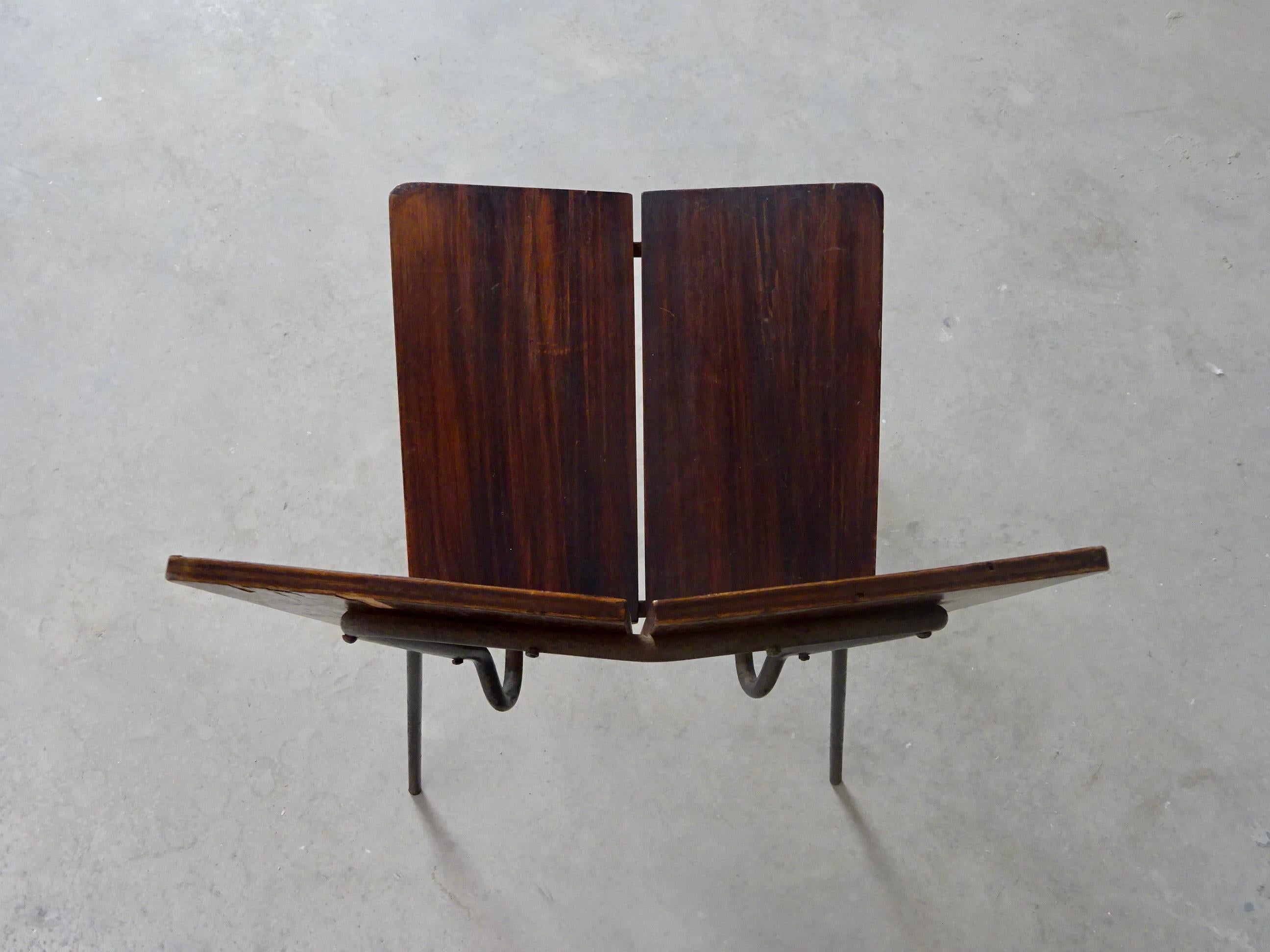 Dinning Chair Produced by “Italma”, Attributed to Jean Gillon. Brazil, 1960s In Fair Condition For Sale In Barcelona, ES
