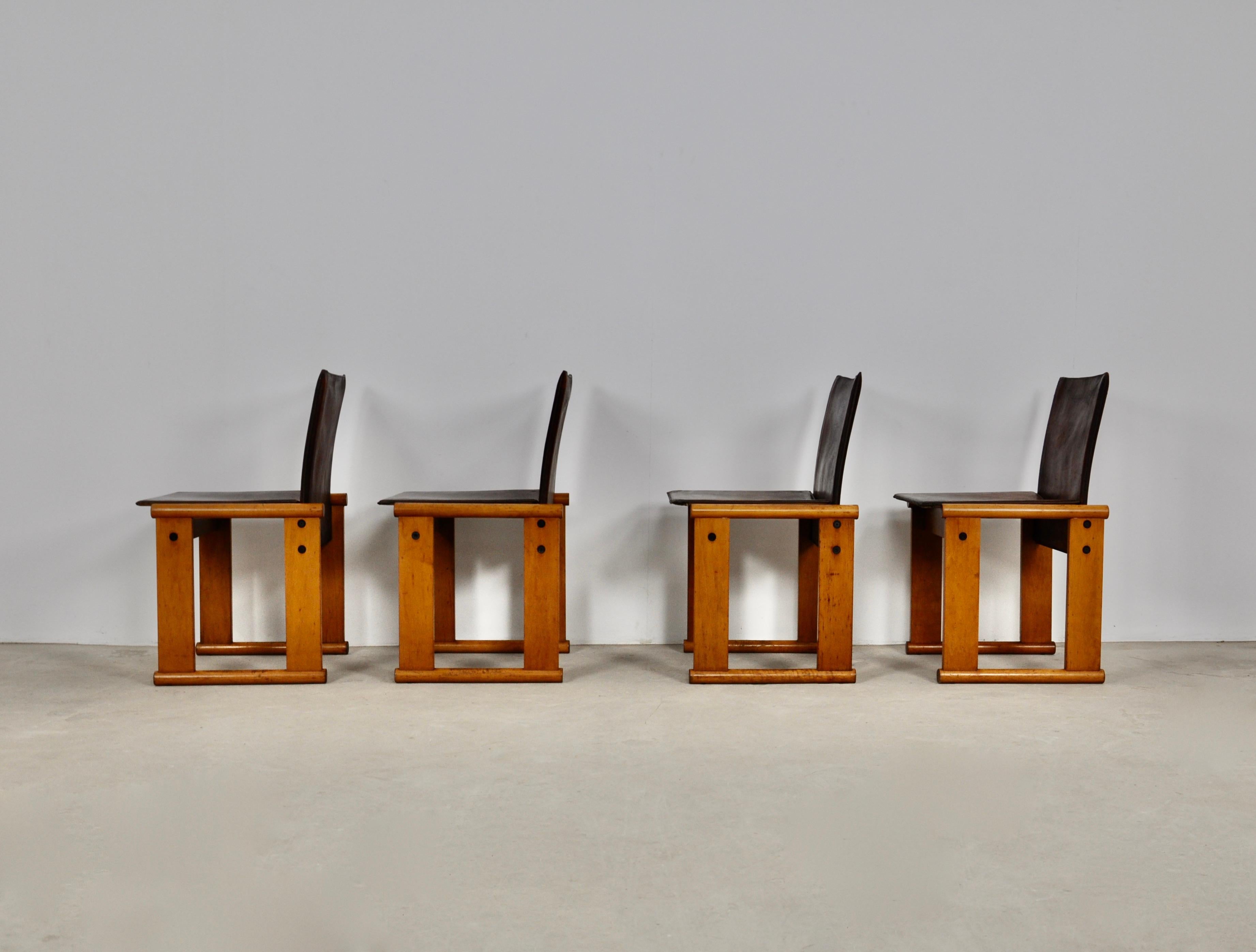 Dinning Chairs by Afra & Tobia Scarpa, 1970s 3