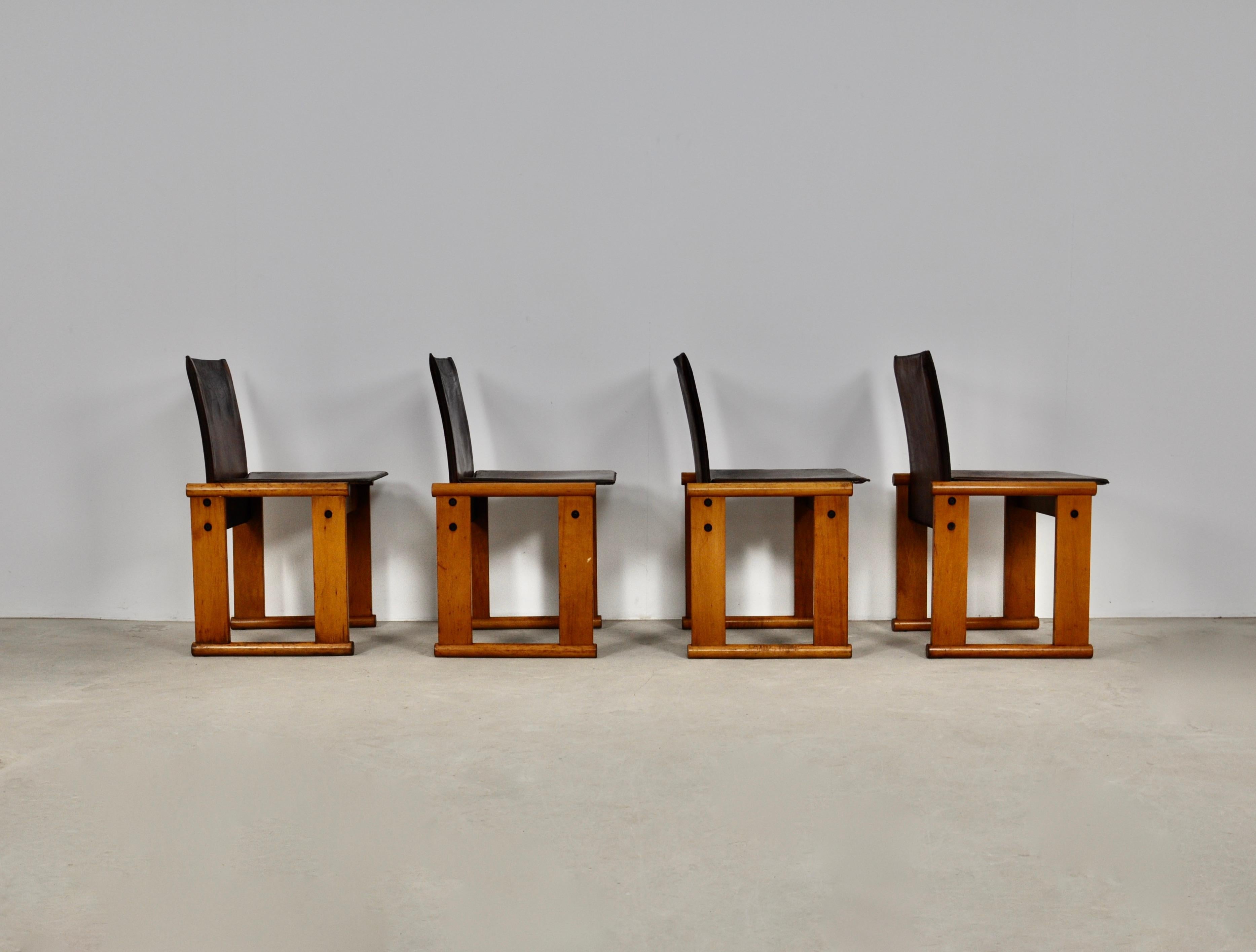 Dinning Chairs by Afra & Tobia Scarpa, 1970s 5