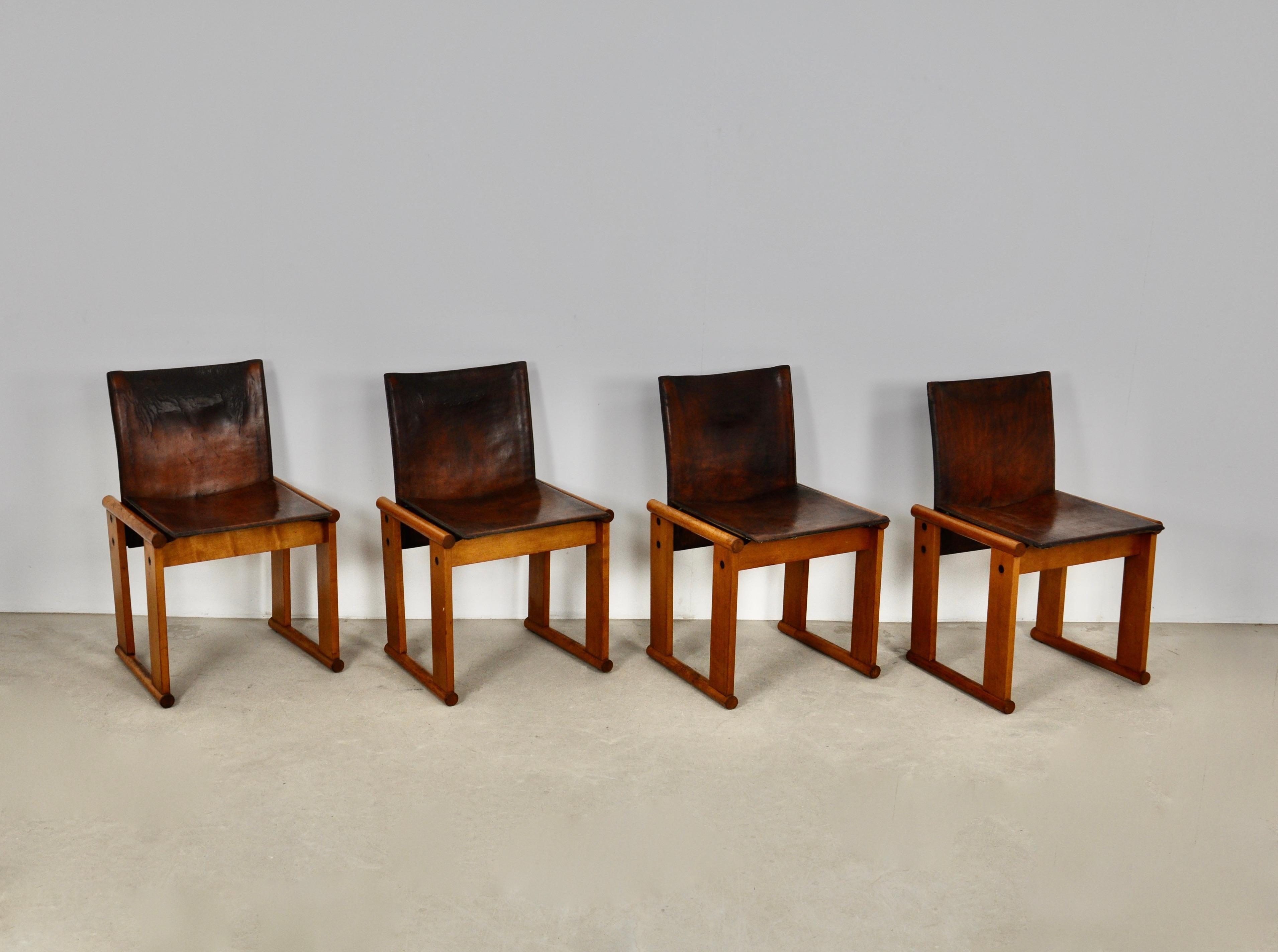 Mid-Century Modern Dinning Chairs by Afra & Tobia Scarpa, 1970s
