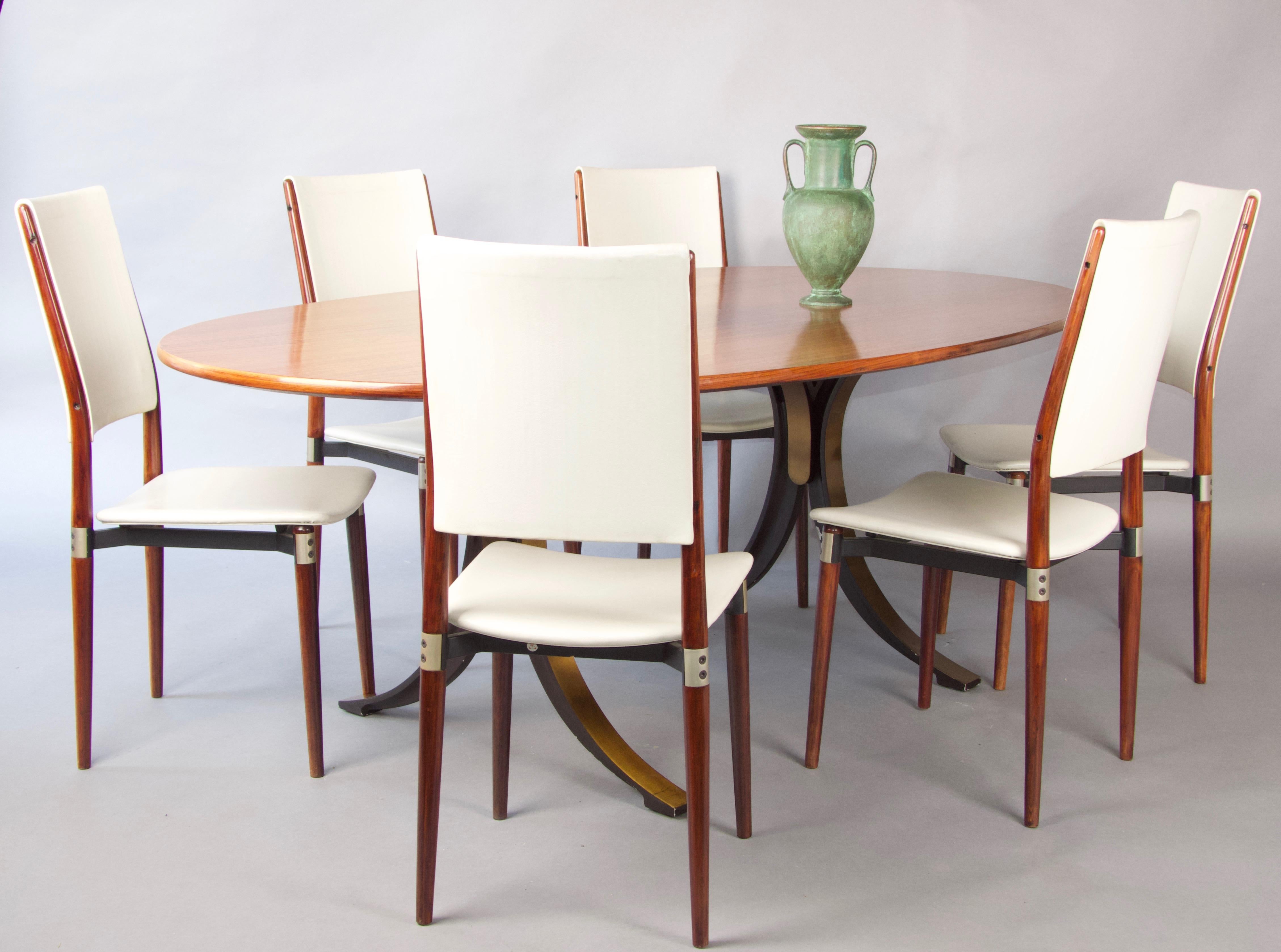 Esszimmer-Set von Tecno und Eugenio Gerli (Mitte des 20. Jahrhunderts) im Angebot