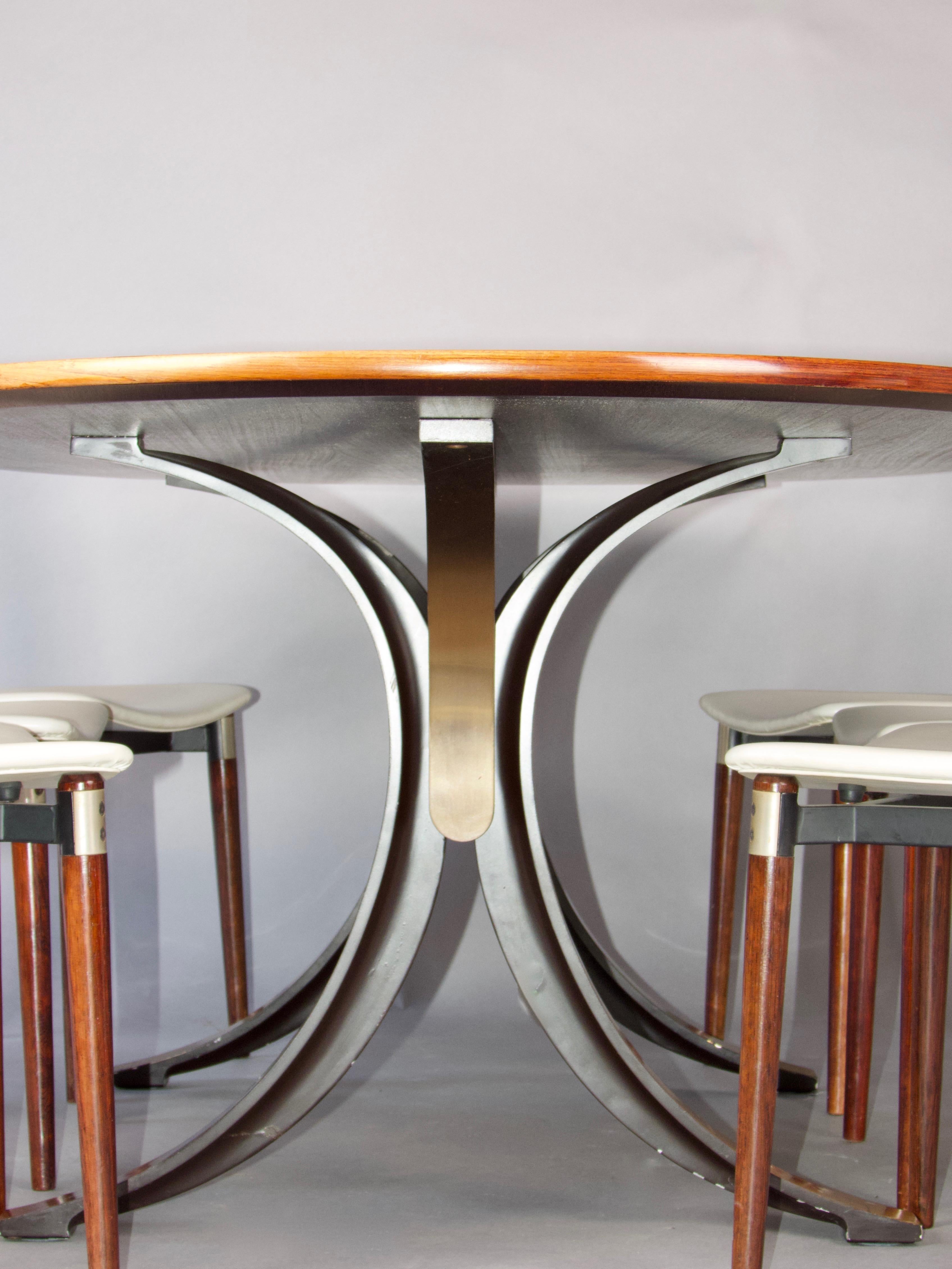 Esszimmer-Set von Tecno und Eugenio Gerli (Aluminium) im Angebot
