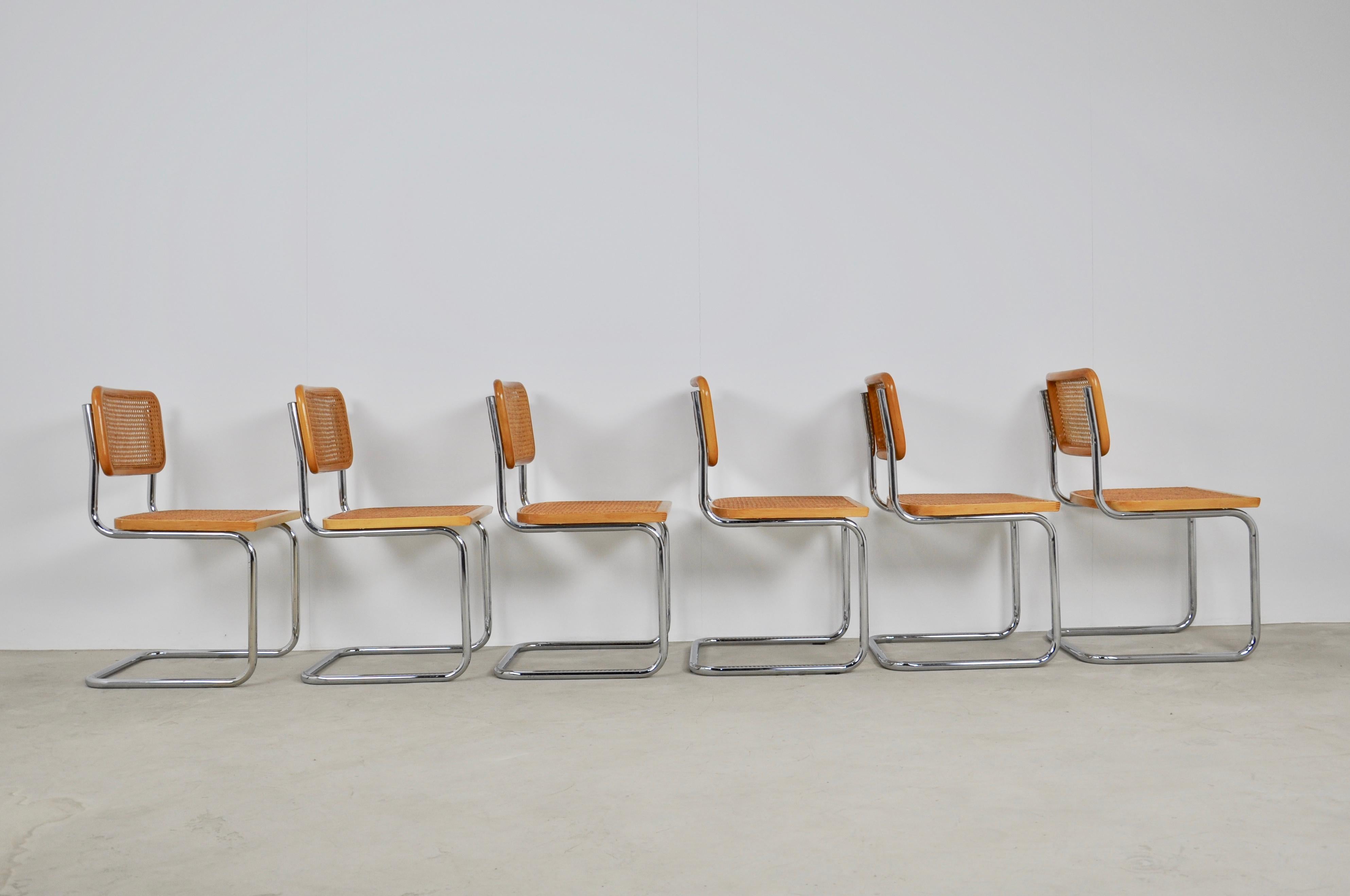 Dinning Style Chairs B32 by Marcel Breuer, 1980s In Good Condition In Lasne, BE