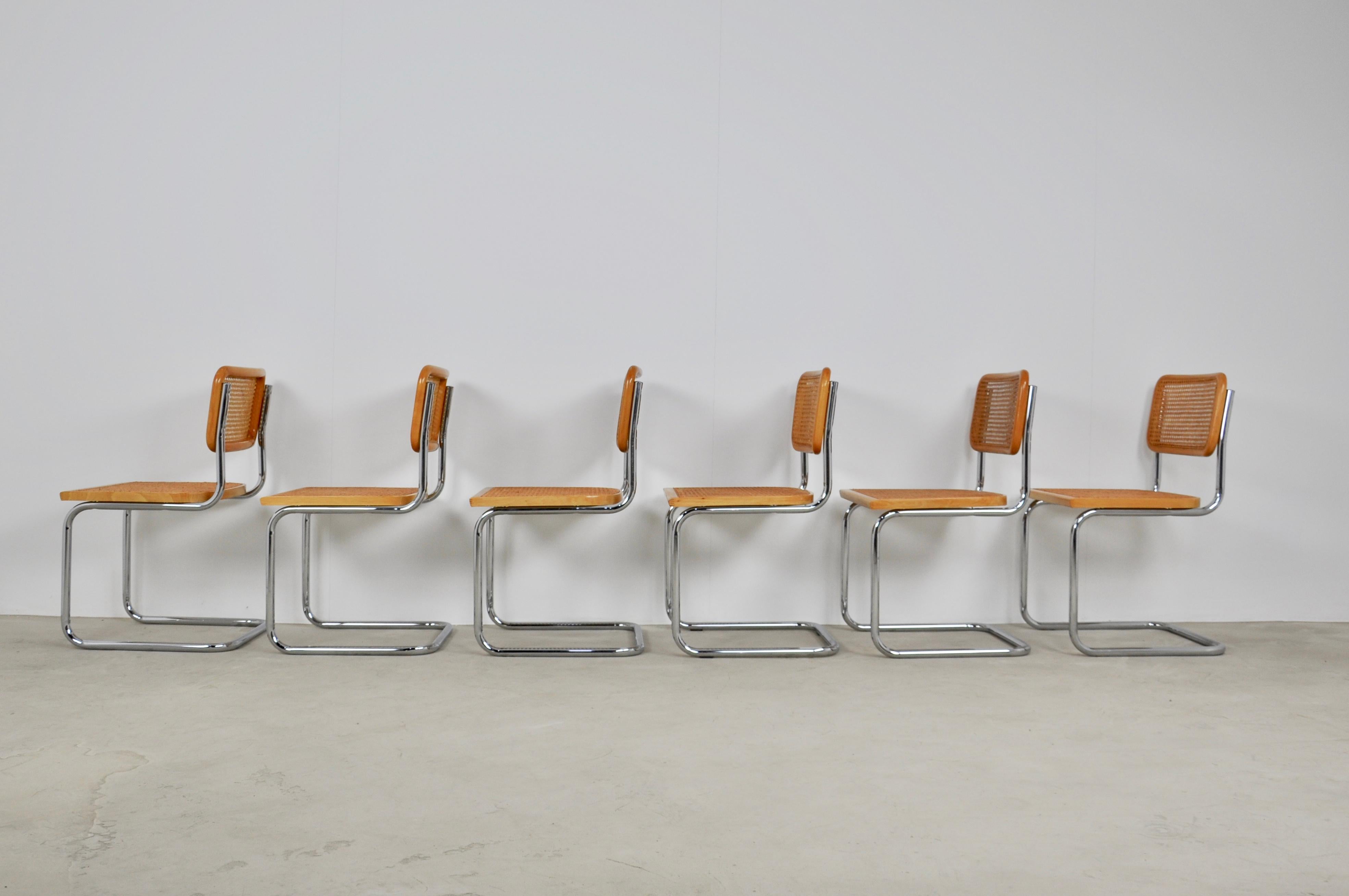 Metal Dinning Style Chairs B32 by Marcel Breuer, 1980s