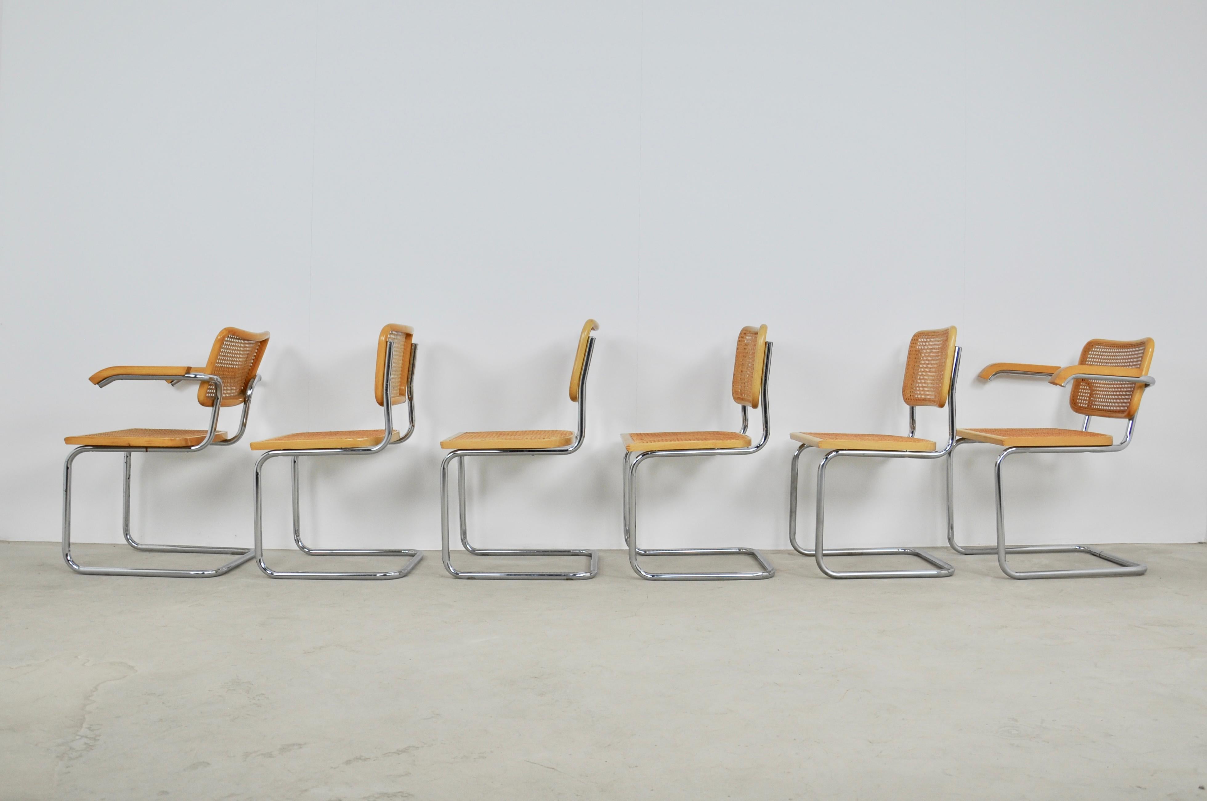 Dinning Style Chairs B32 by Marcel Breuer, 1980s 1
