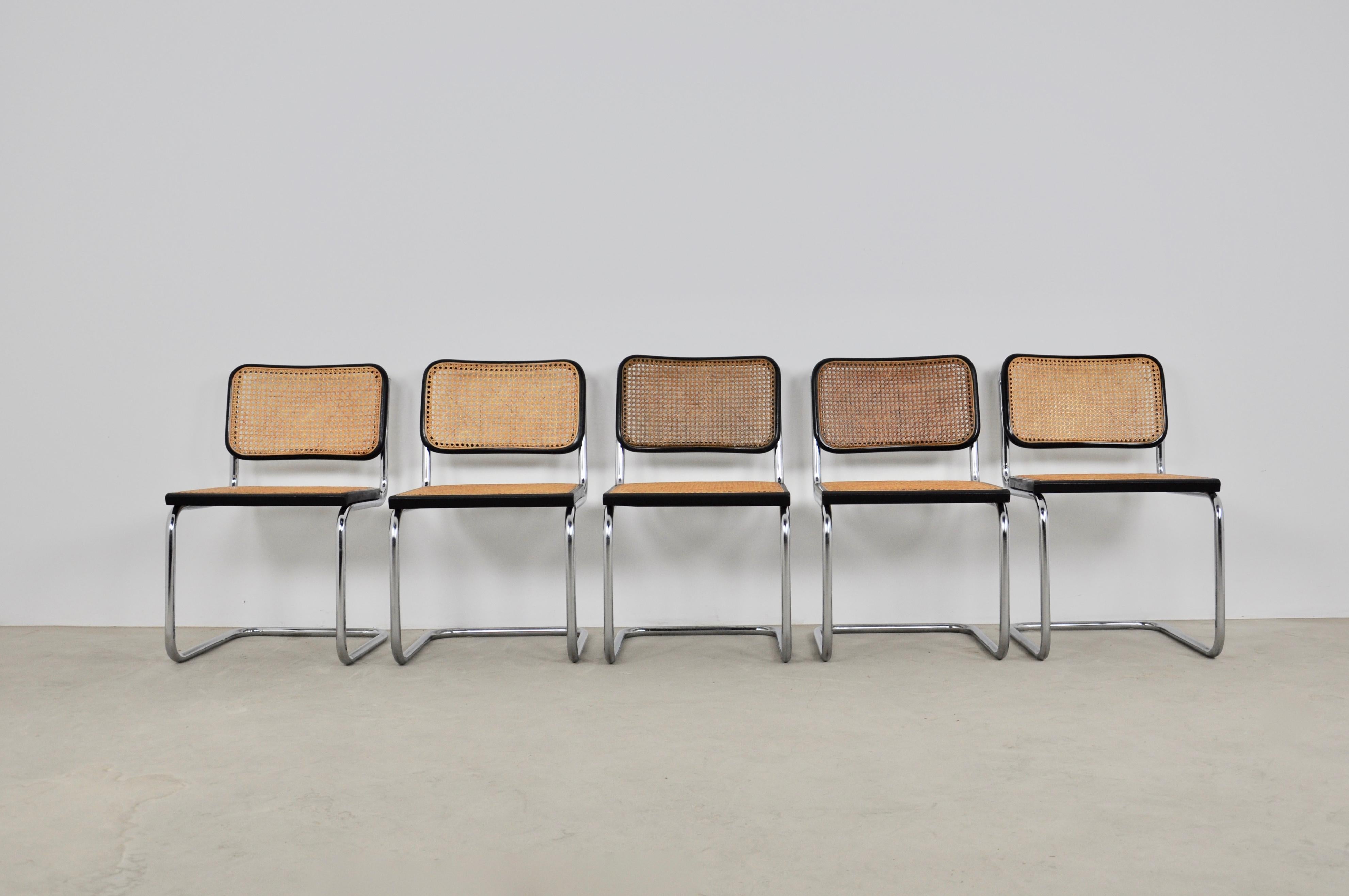 Mid-Century Modern Dinning Style Chairs B32 by Marcel Breuer Set 5