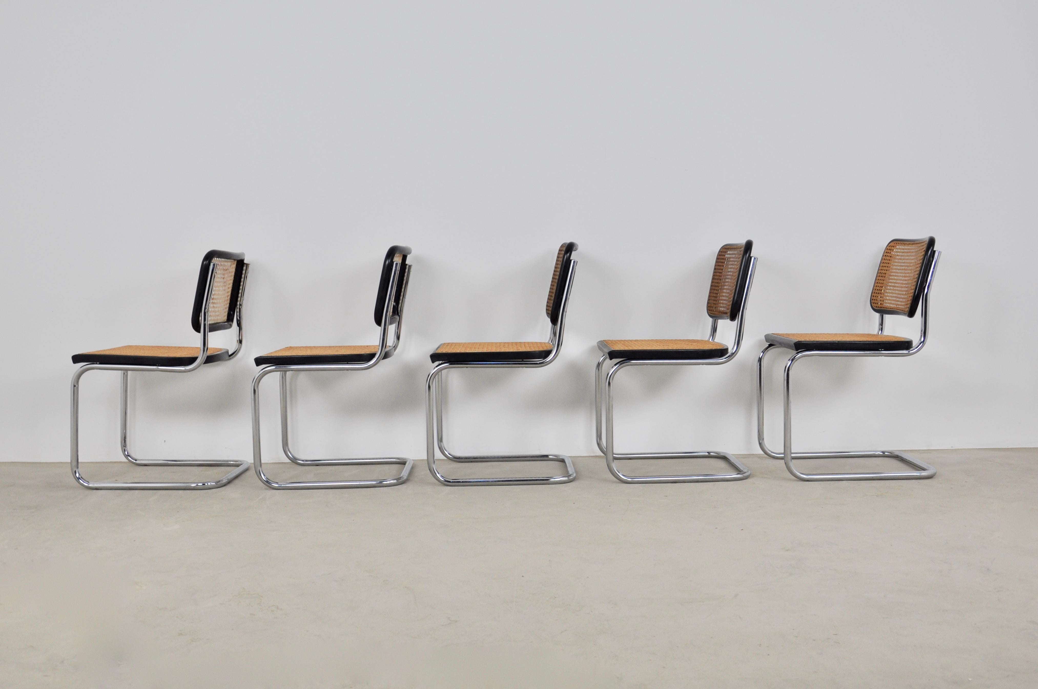 Wood Dinning Style Chairs B32 by Marcel Breuer Set 5