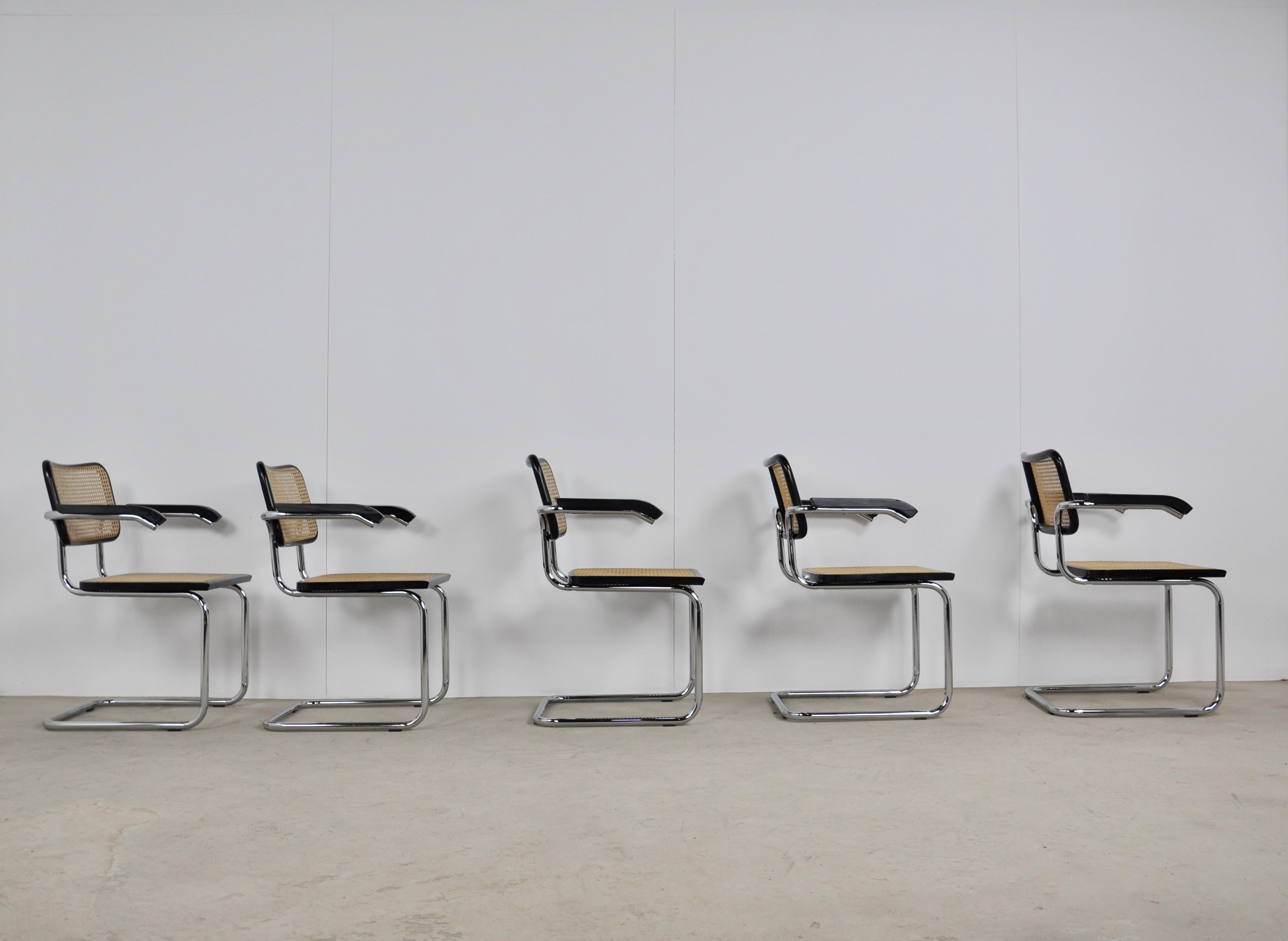 Dinning Style Chairs B32 by Marcel Breuer Set of 5 1