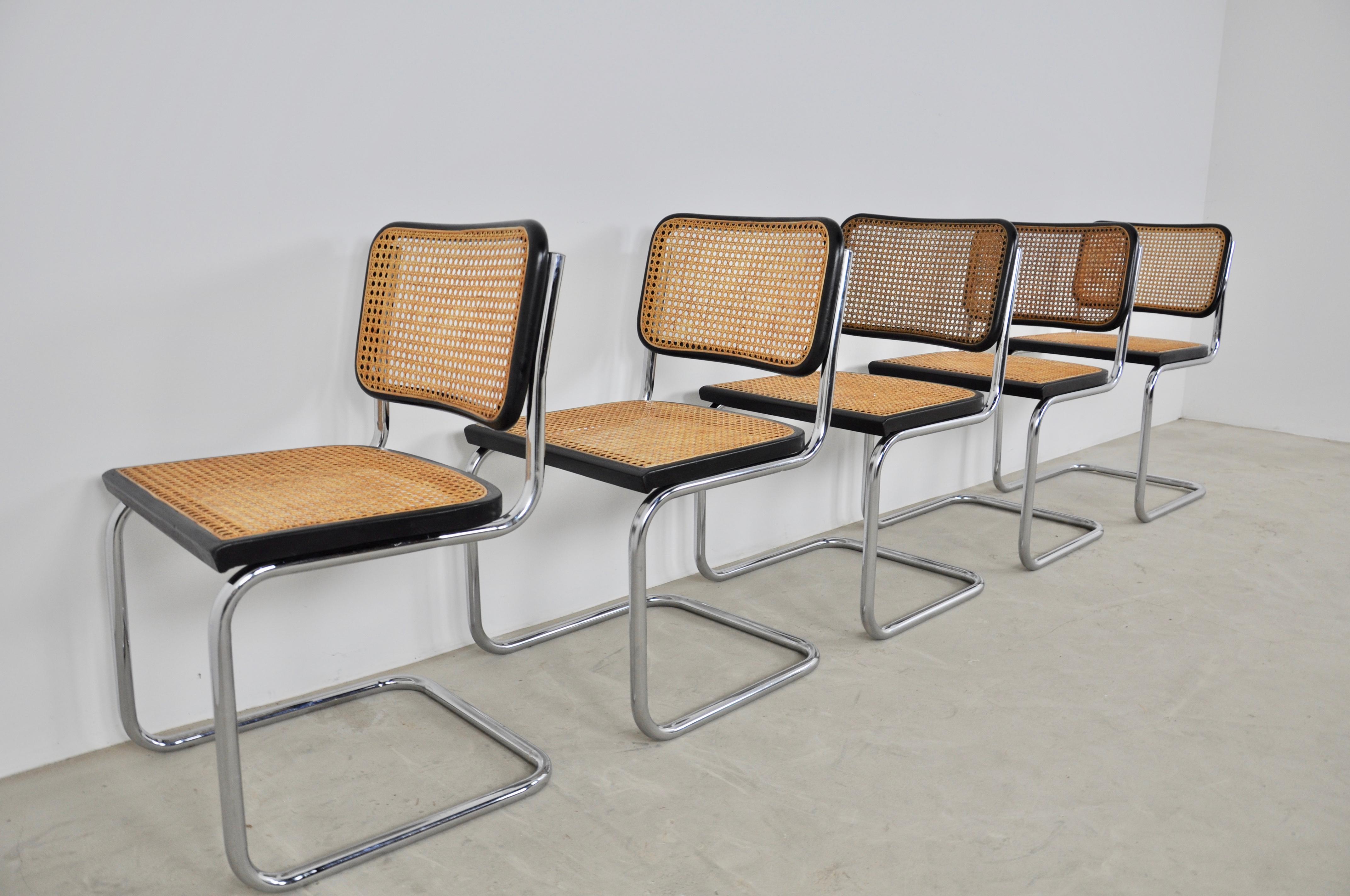 Dinning Style Chairs B32 by Marcel Breuer Set 5 2