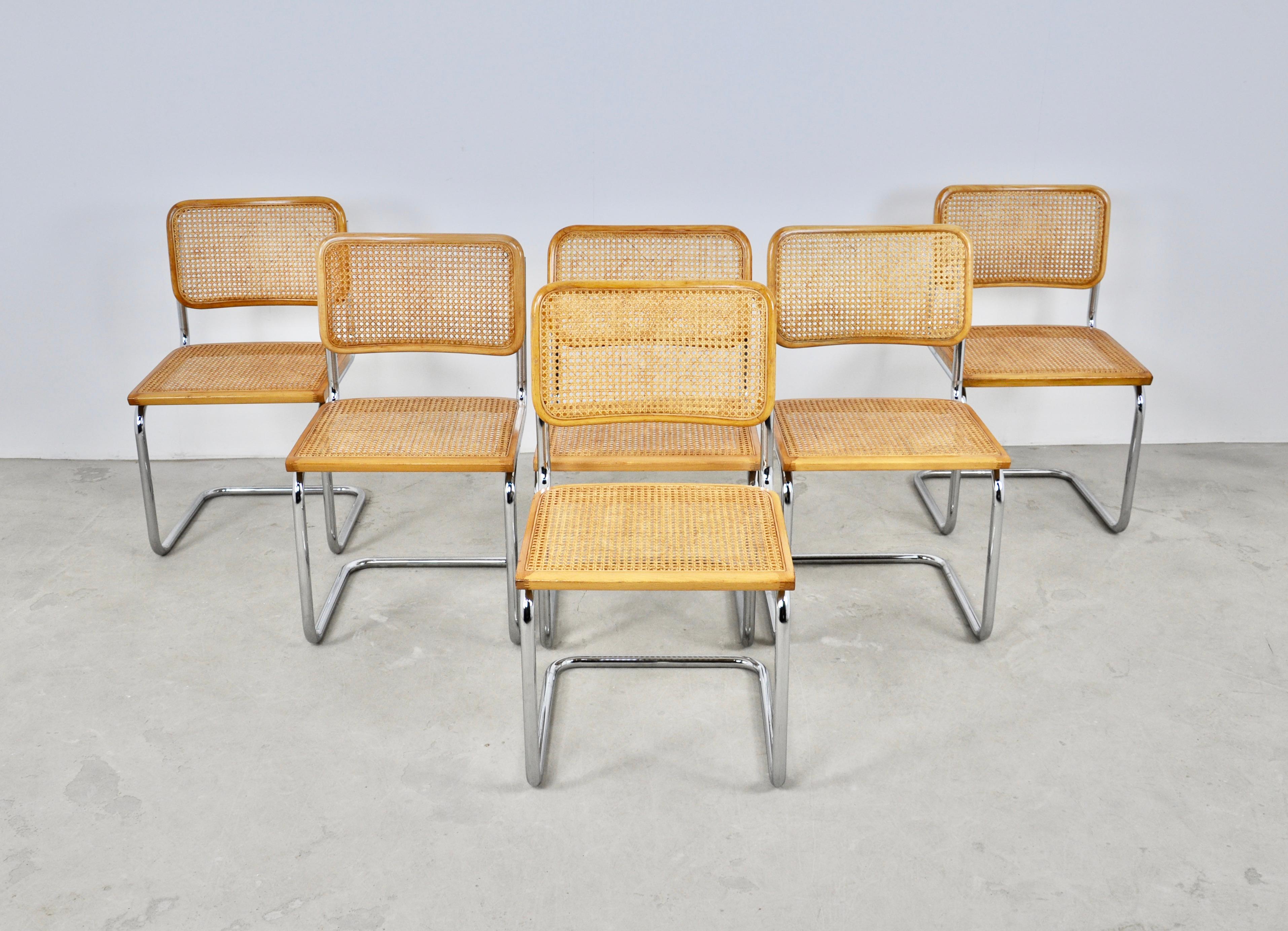 Dinning Style Chairs B32 by Marcel Breuer Set 6 1