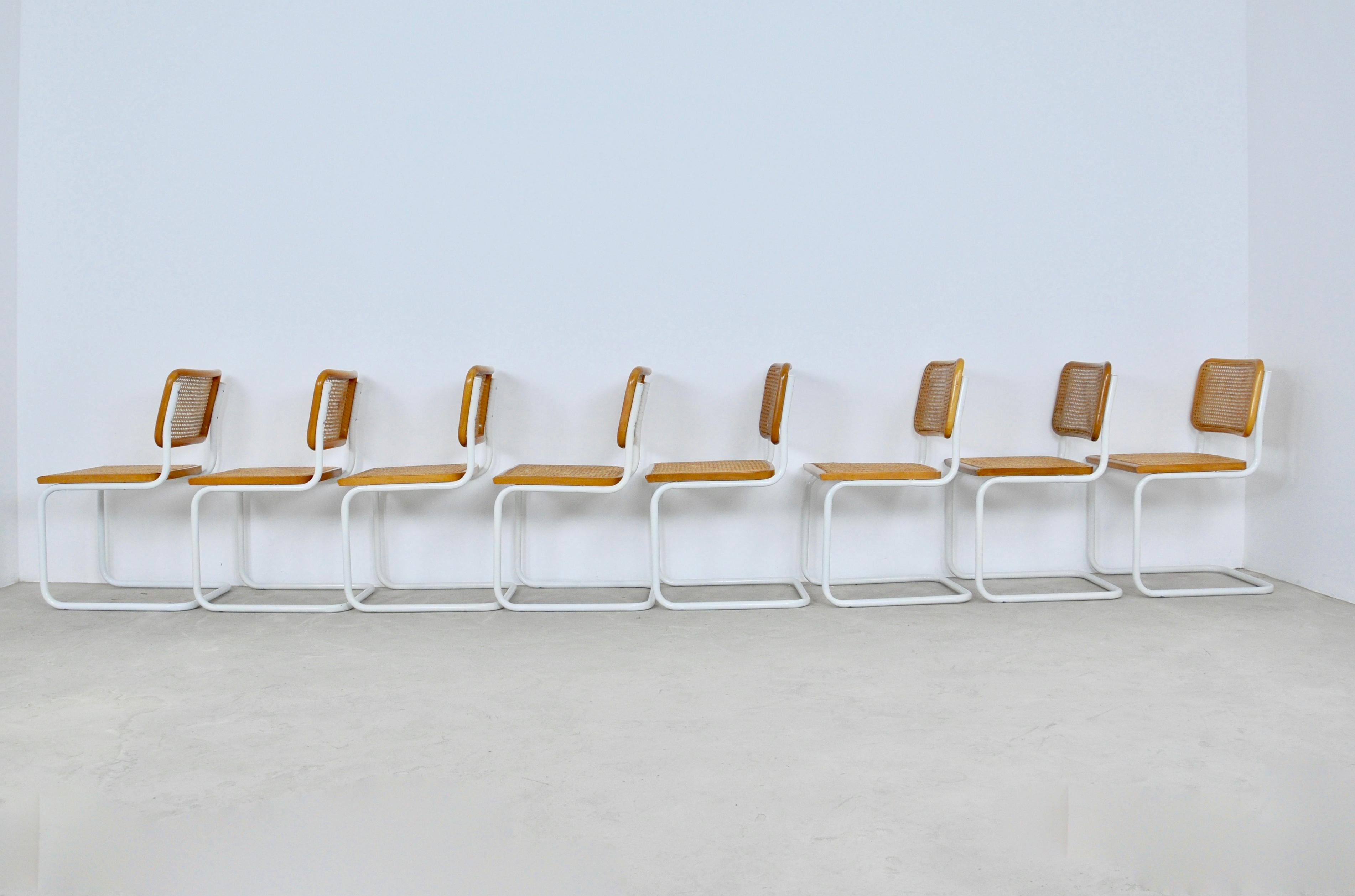 Dinning Style Chairs B32 by Marcel Breuer Set of 8 4