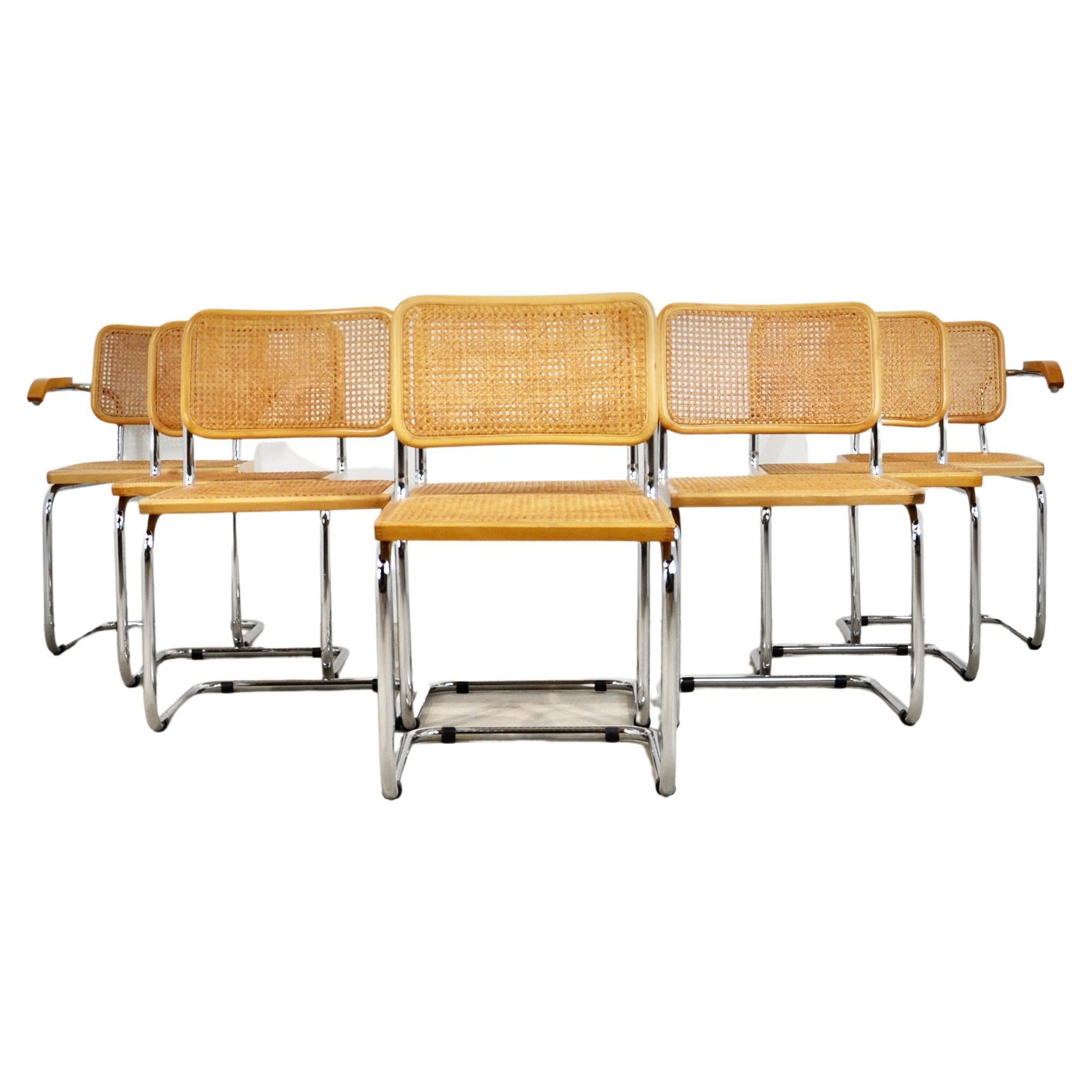 Dinning Style Chairs B32 by Marcel Breuer Set 8