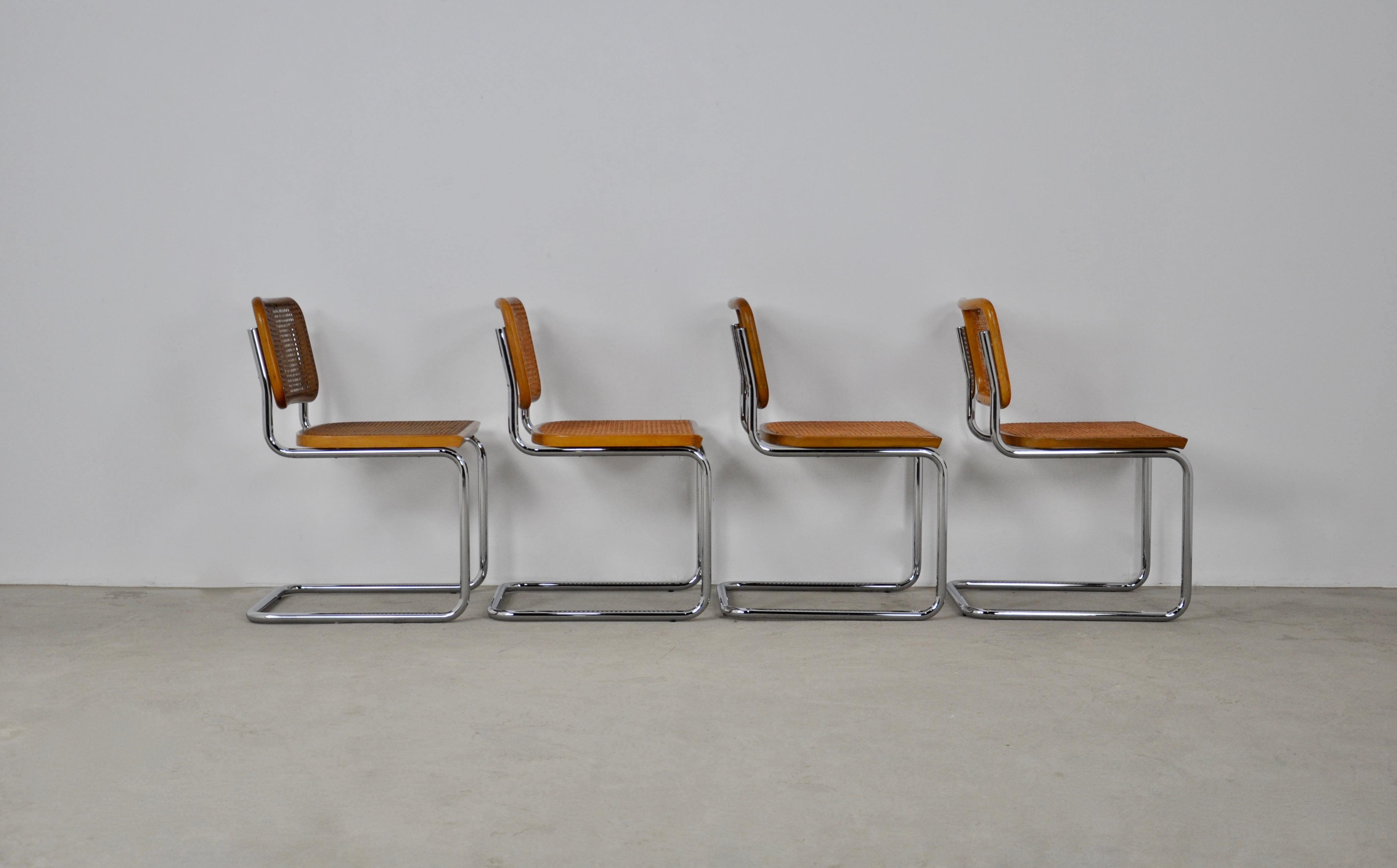 Dinning Style Chairs B32 by Marcel Breuer Set of 4 In Good Condition In Lasne, BE