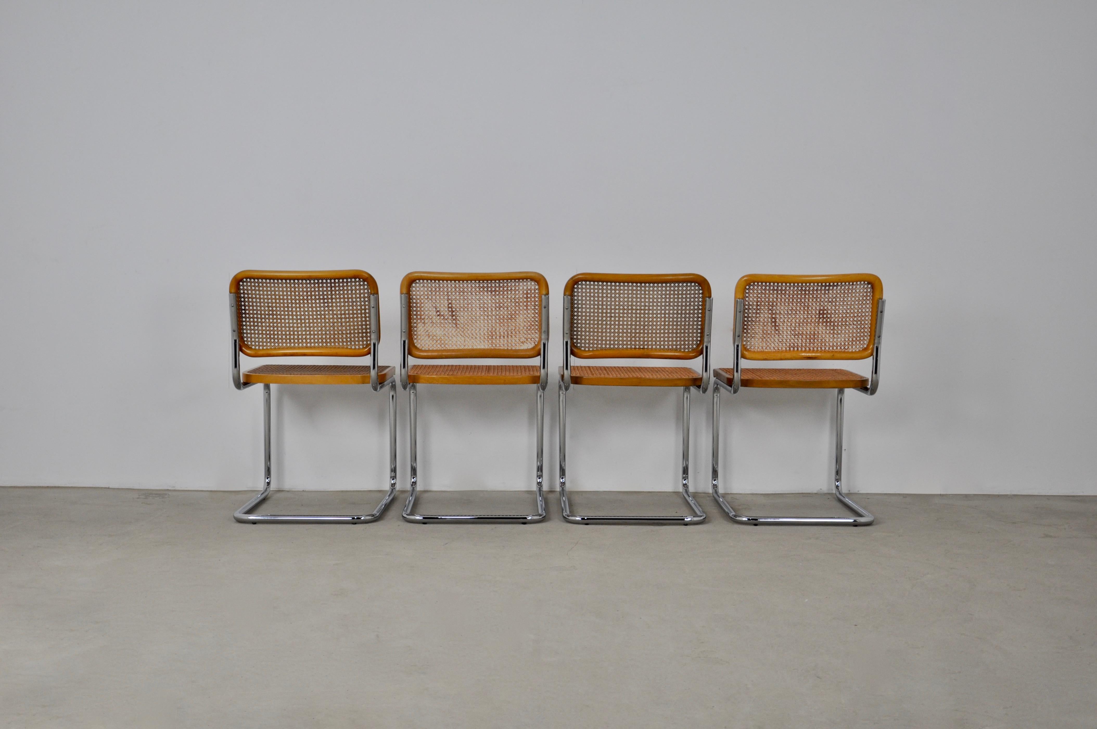 Late 20th Century Dinning Style Chairs B32 by Marcel Breuer Set of 4