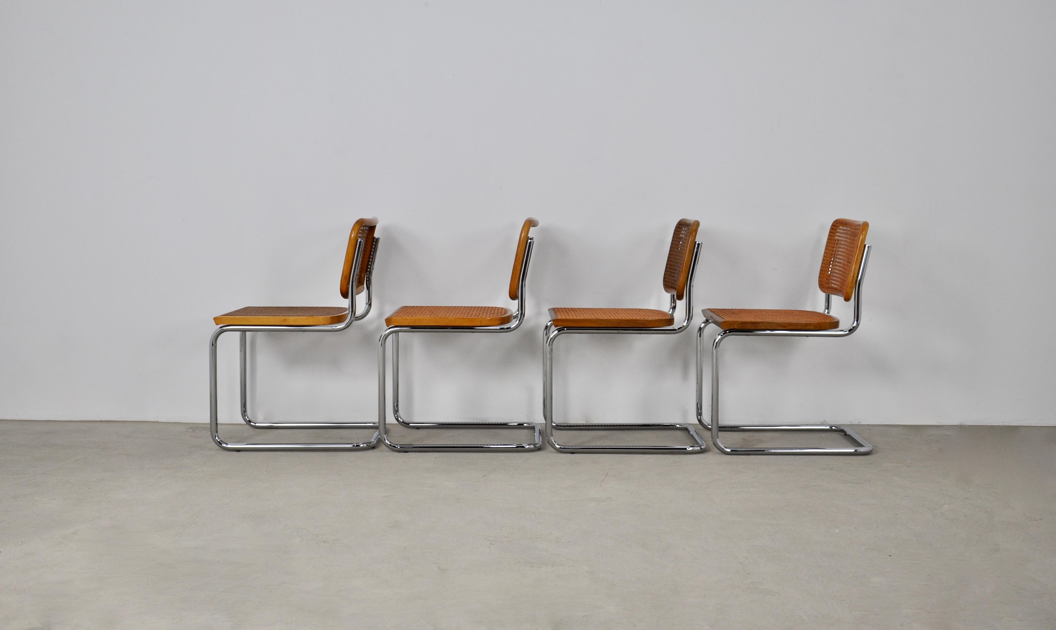 Metal Dinning Style Chairs B32 by Marcel Breuer Set of 4