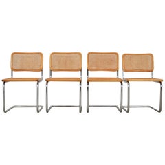 Retro Dinning Style Chairs B32 by Marcel Breuer, Set of 4