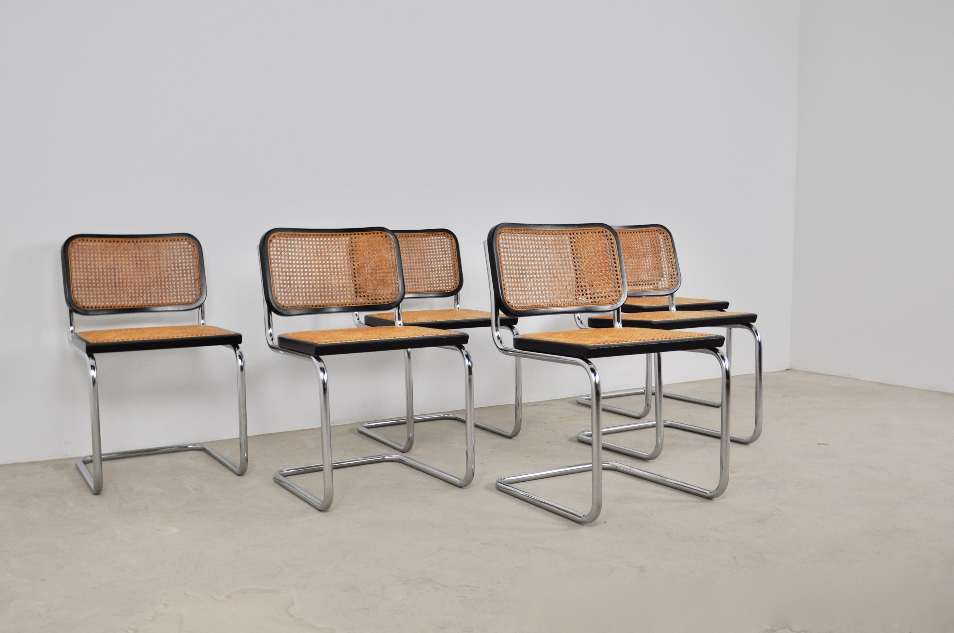 Dinning Style Chairs B32 by Marcel Breuer, Set of 6 4