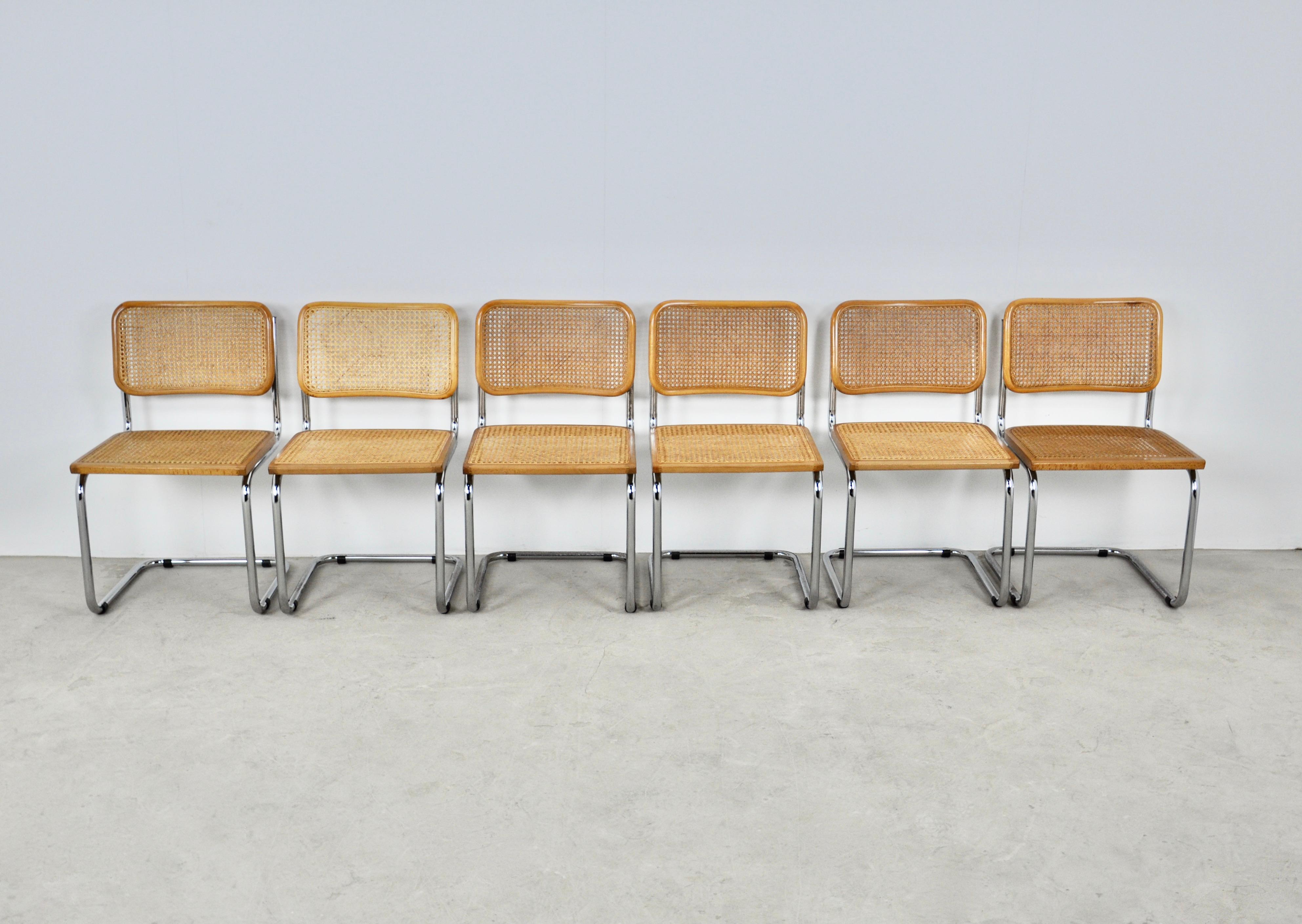 Mid-Century Modern Dinning Style Chairs B32 by Marcel Breuer Set of 6