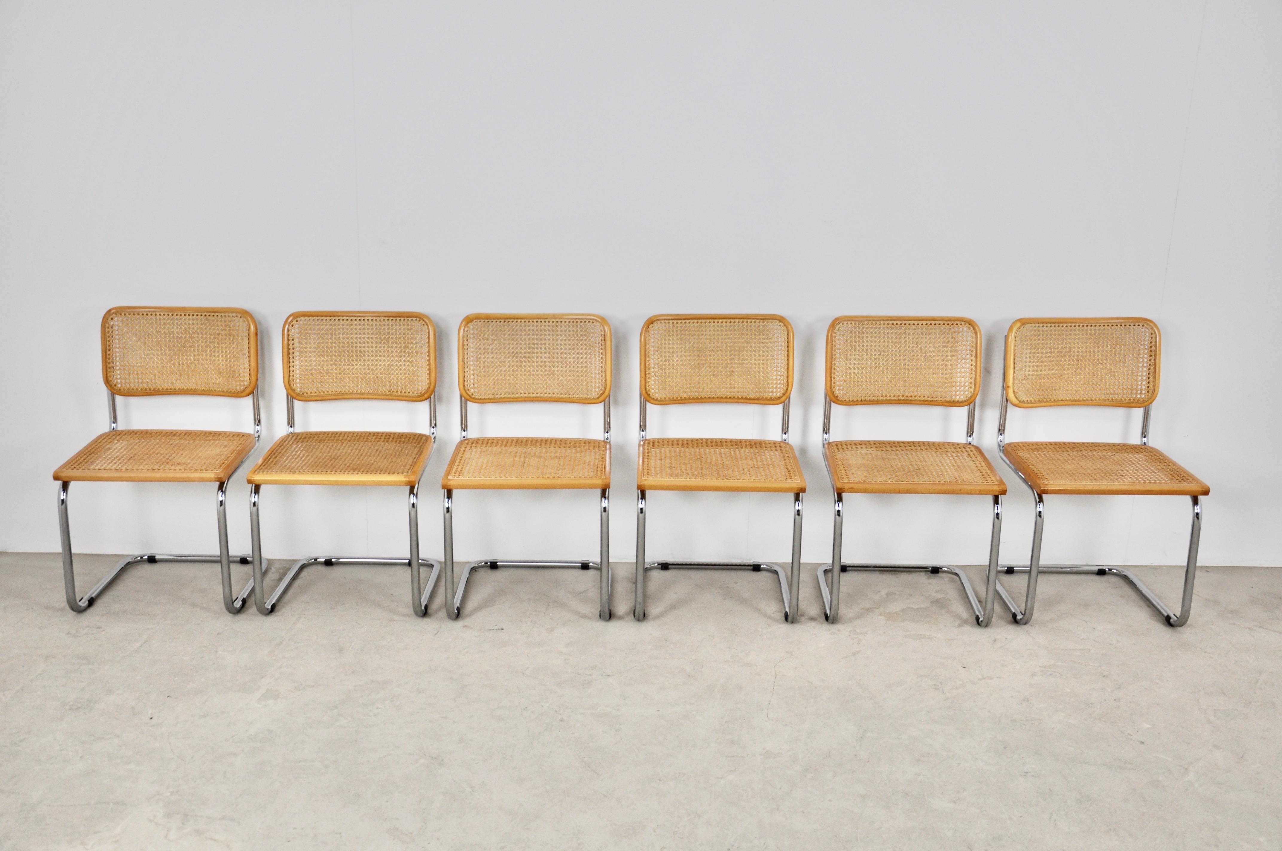 Italian Dinning Style Chairs B32 by Marcel Breuer Set of 6